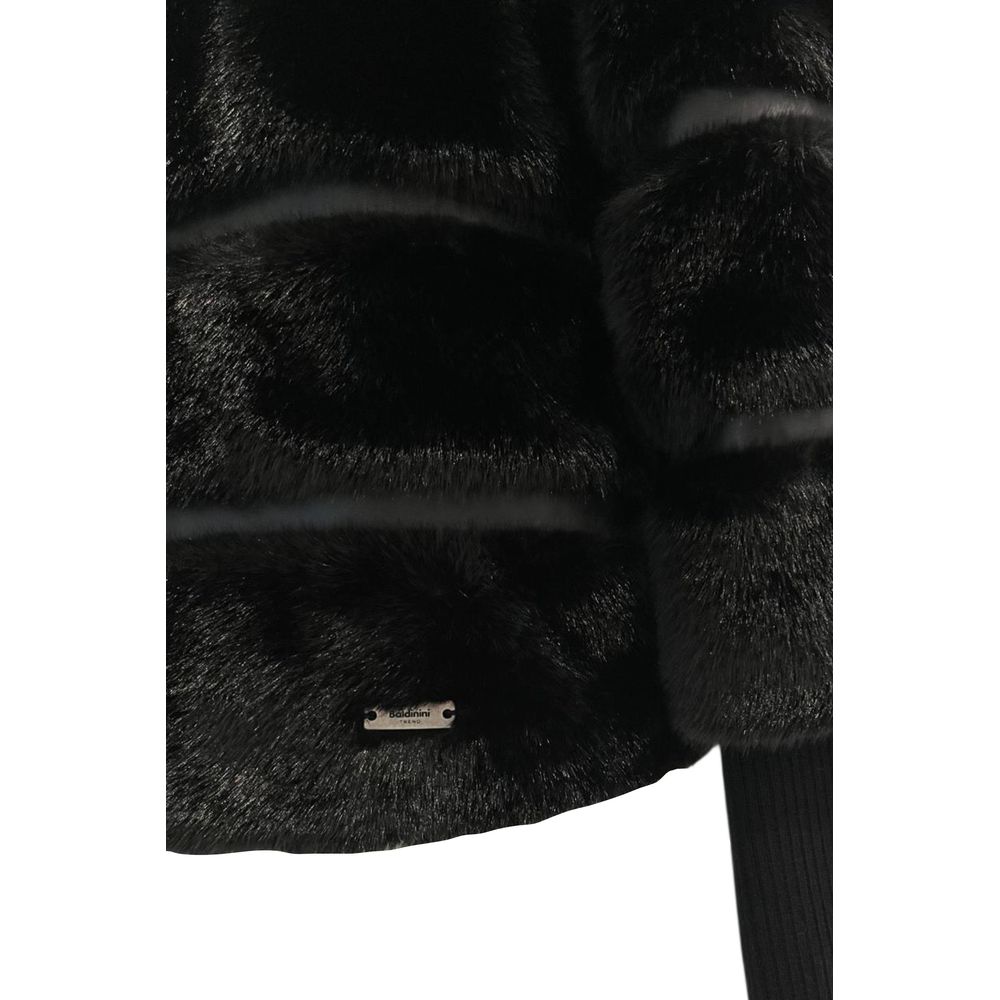Black Polyester Women Jacket
