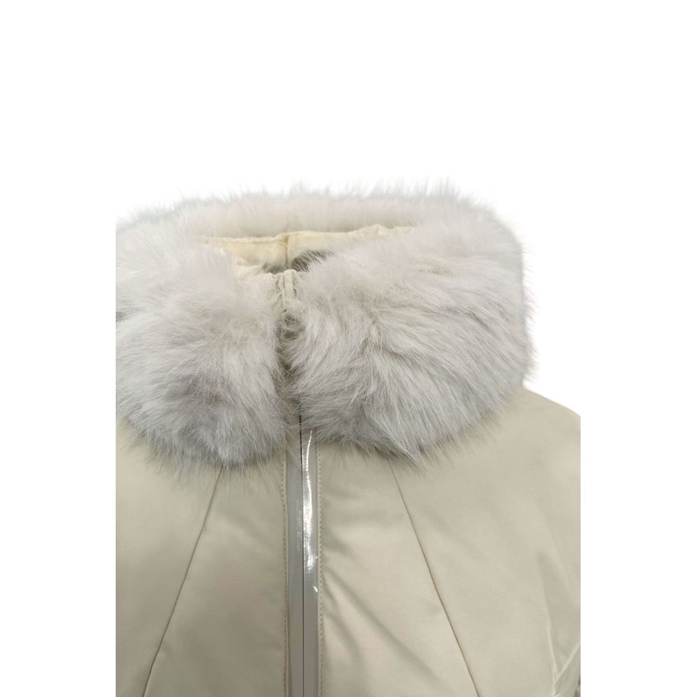 White Nylon Women Jacket