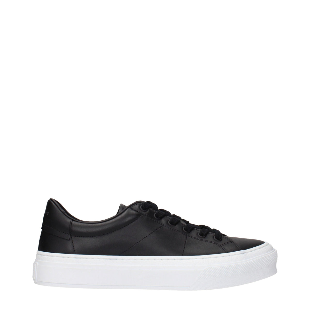 Black Leather Low Top Sneakers