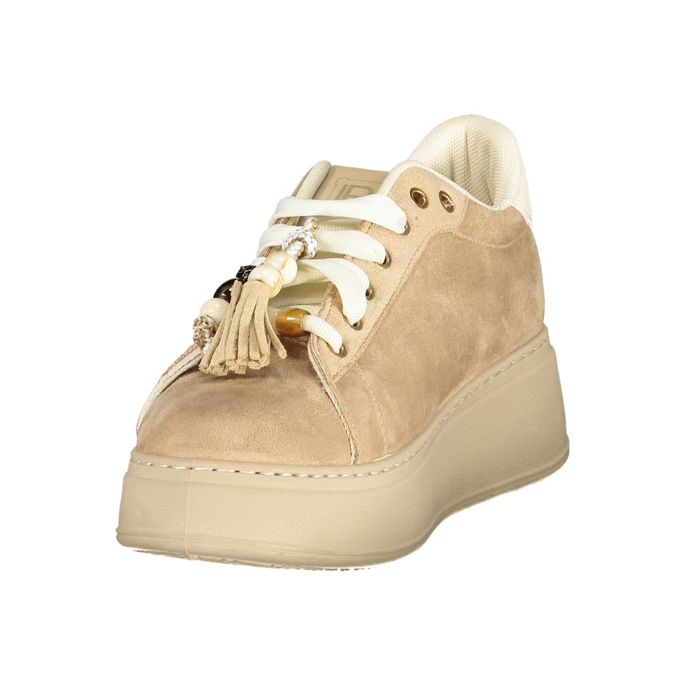 Beige Polyurethane Women's Sneaker