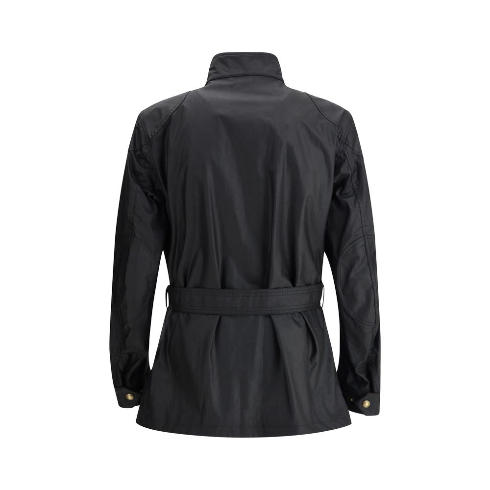 Black Cotton Full-Length Jacket