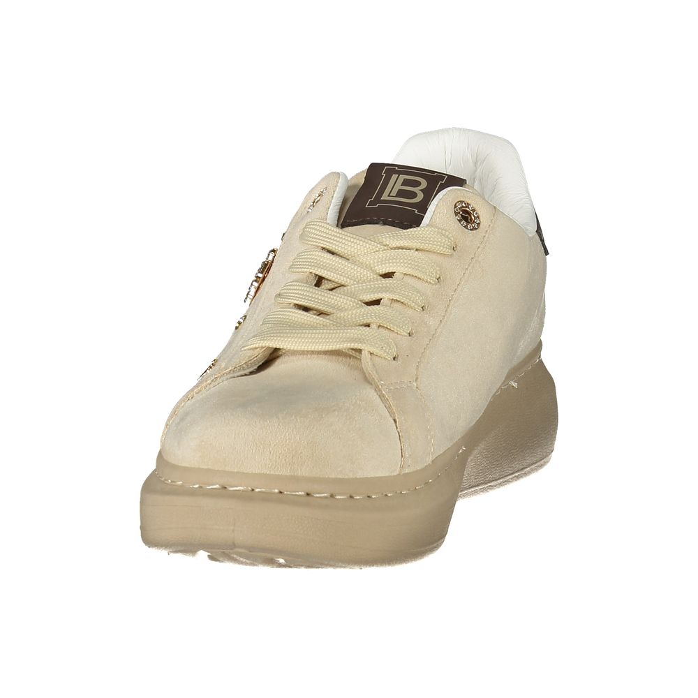 Beige Polyurethane Women's Sneaker