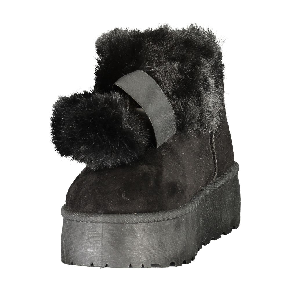 Black Polyurethane Women's Boot