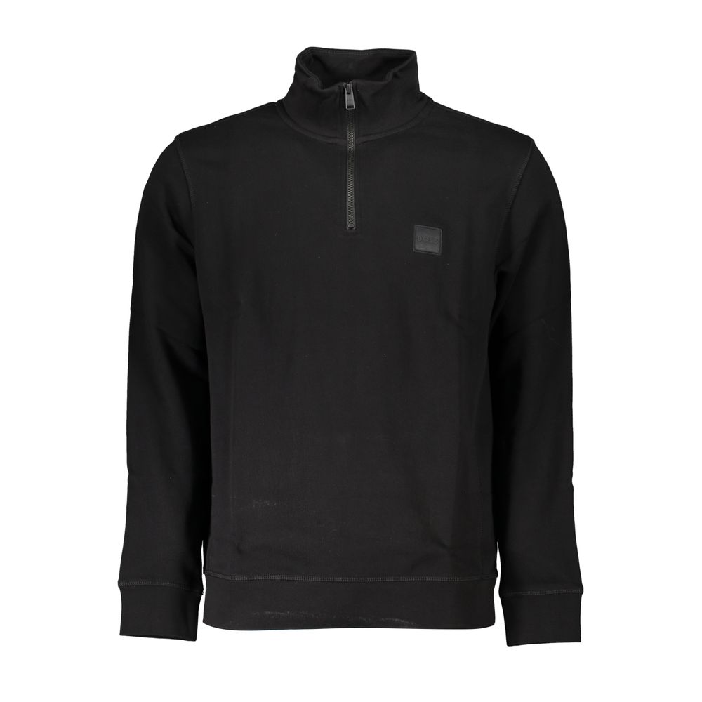 Black Cotton Men's Sweatshirt