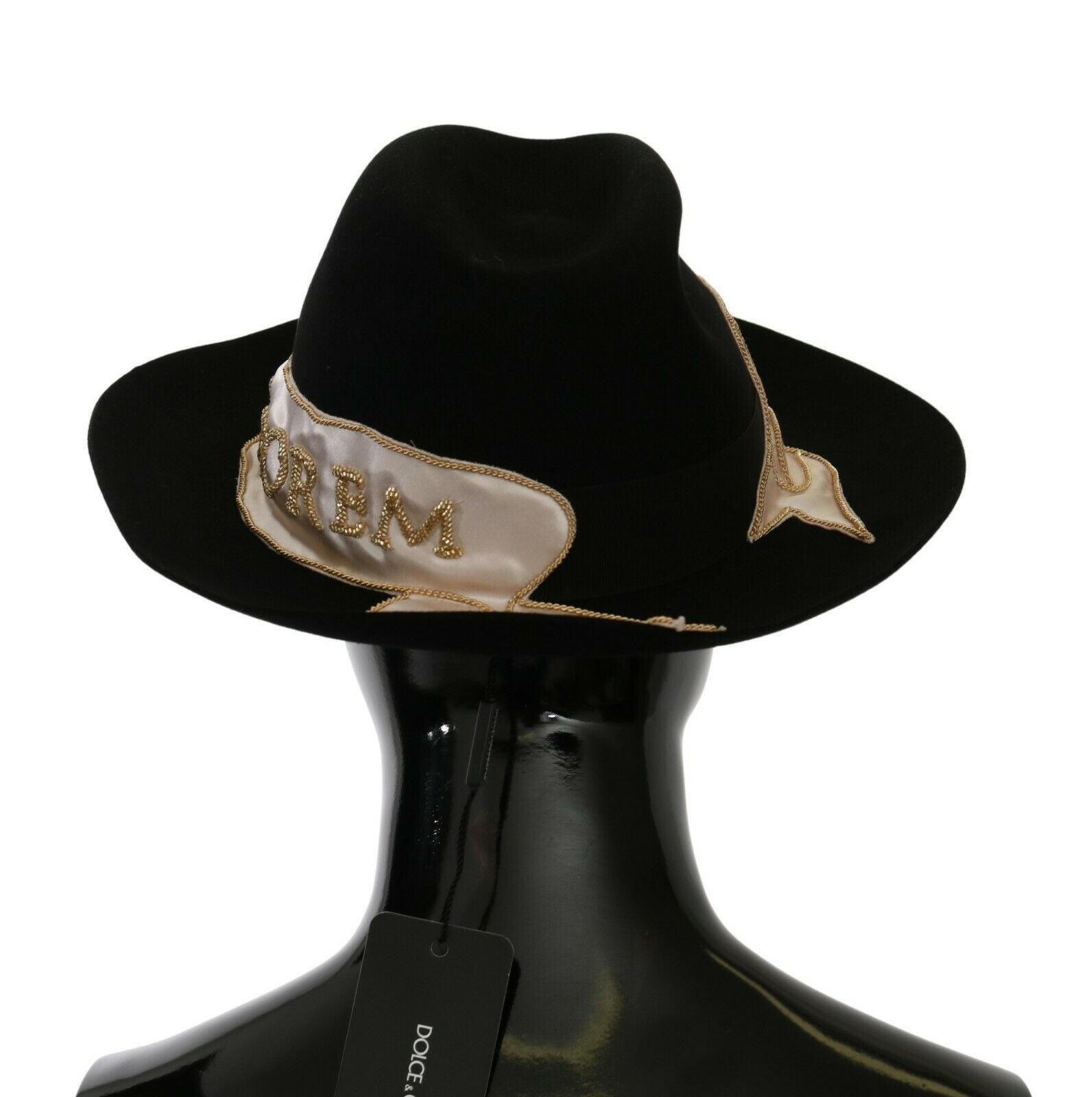 Black Lapin Amor Gignit Wide Brim Panama Hat