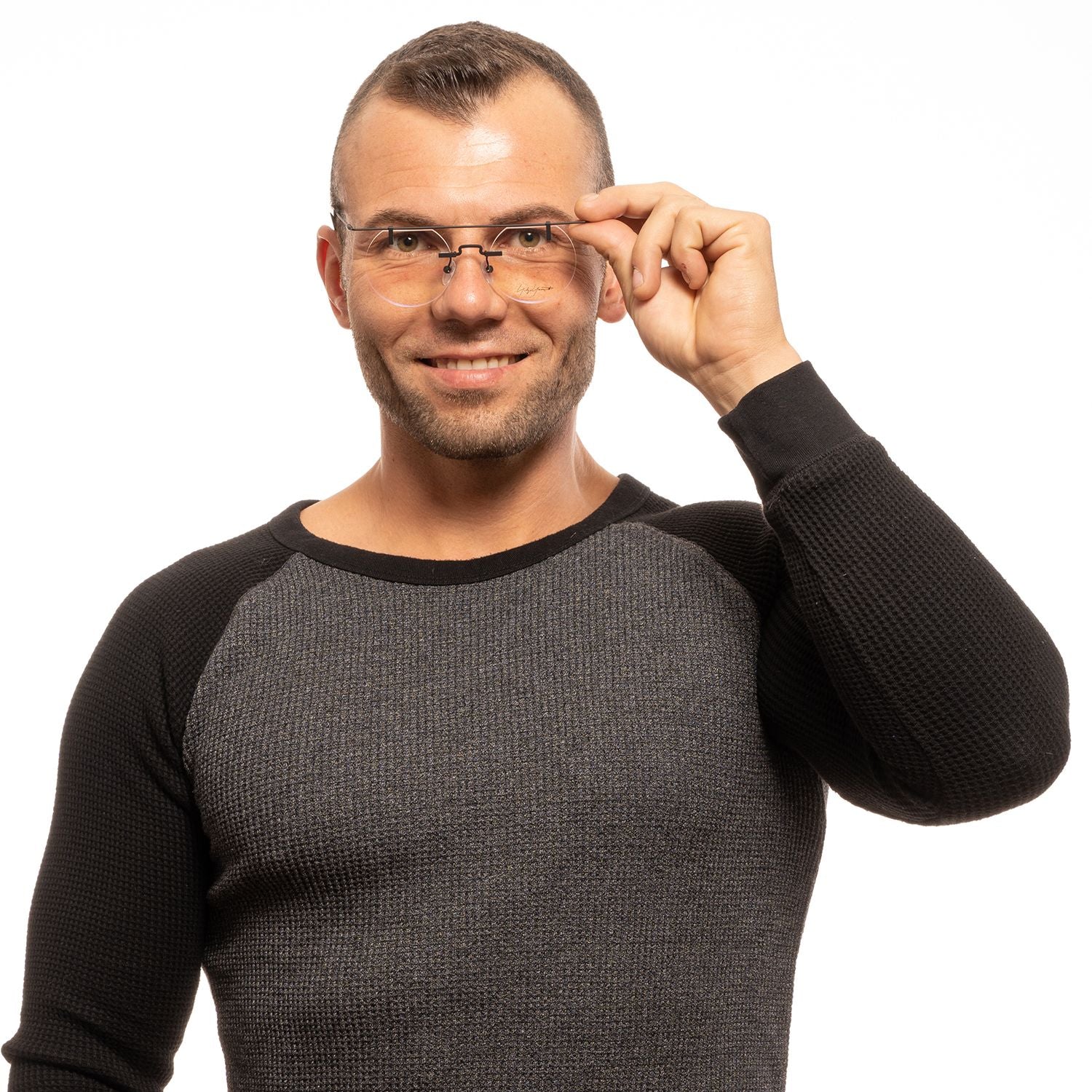 Black Metal Glasses (Frames)