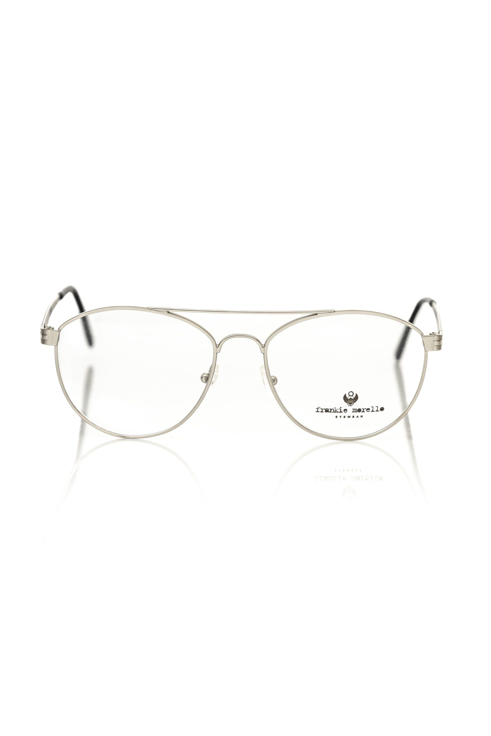 Silver Metallic Mens Eyeglass Frame