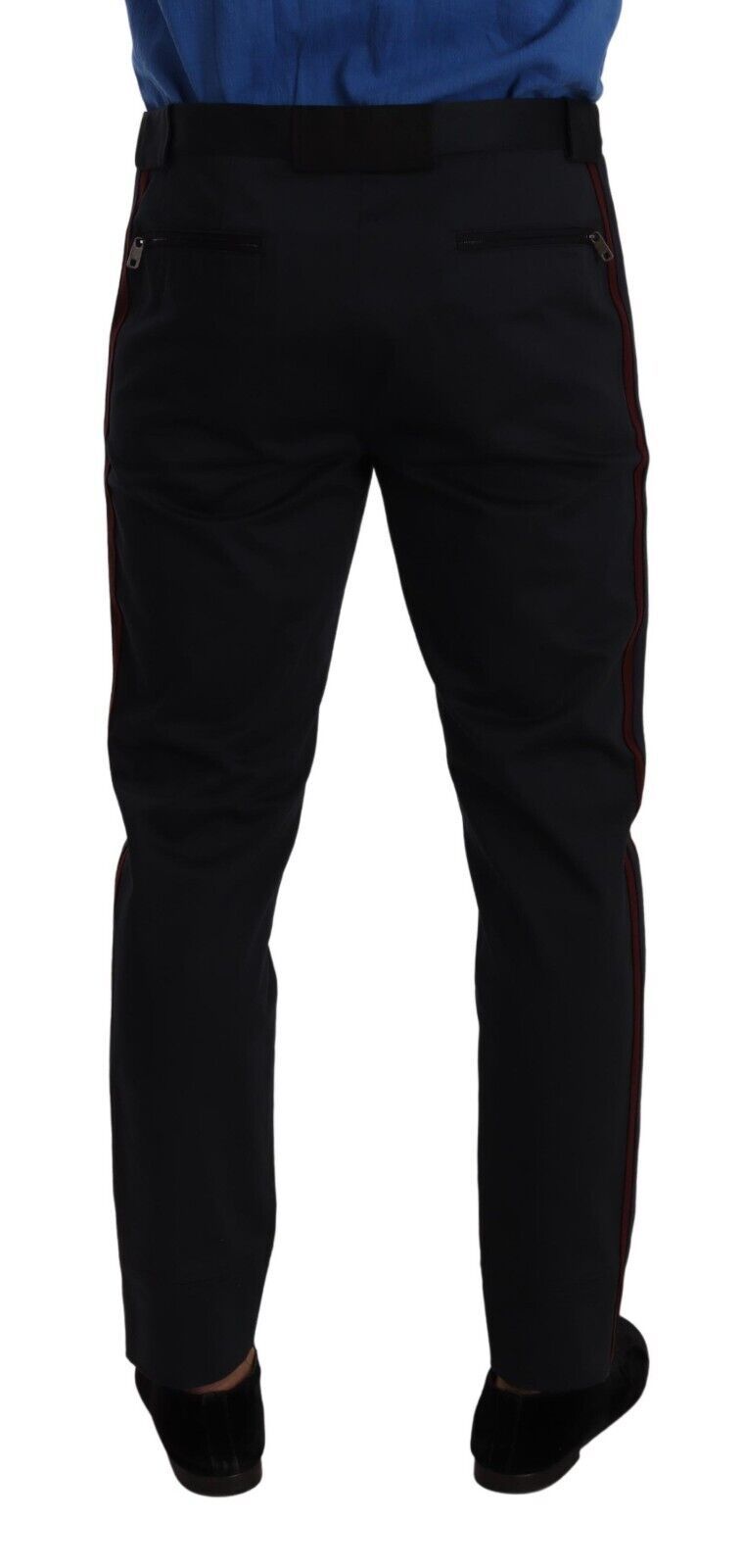 Blue Bordeaux Cotton Skinny Chino Pants