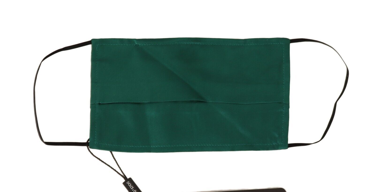 Green Silk Pleated Elastic Ear Strap Face Mask