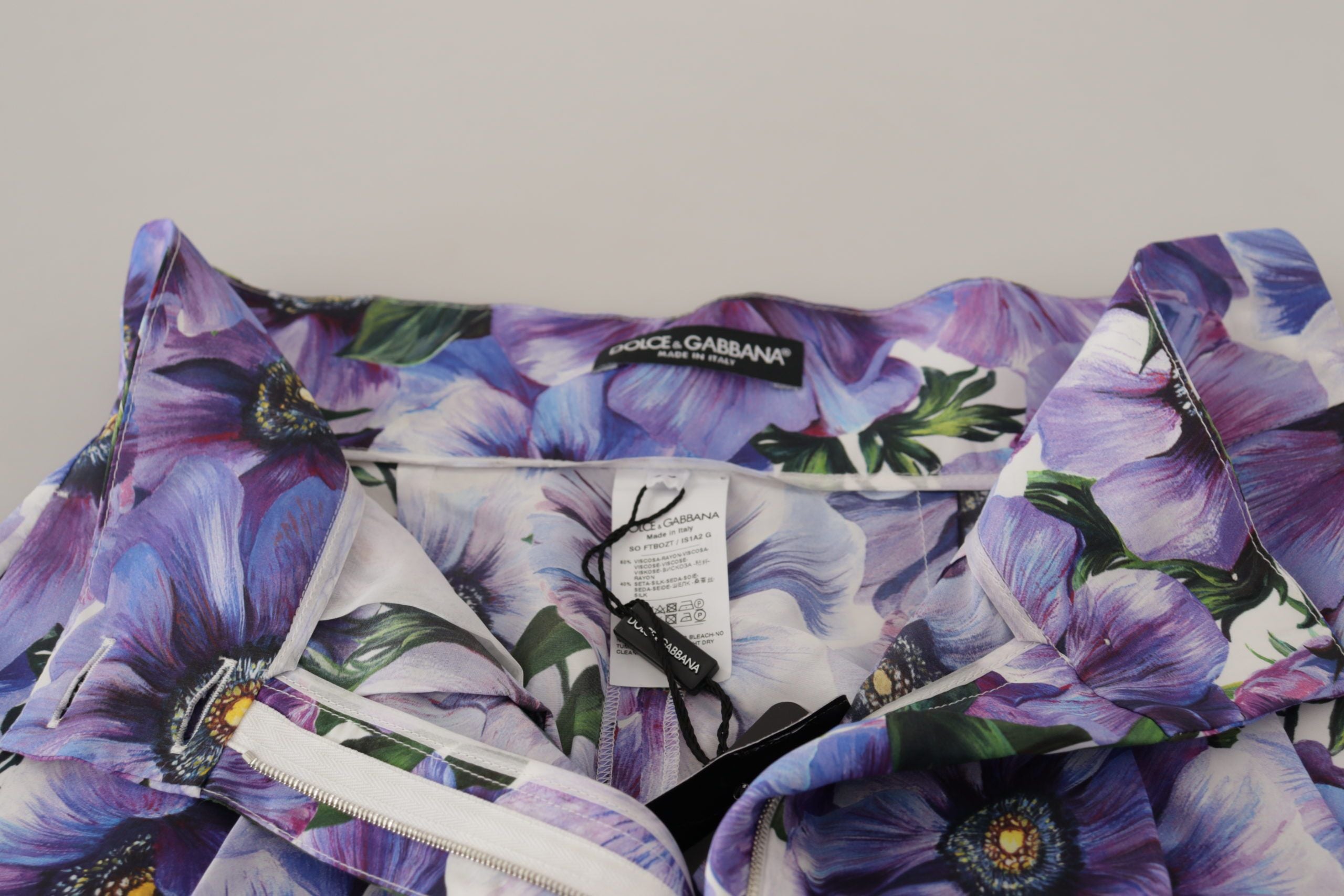 Purple Anemone High Waist Hot Pants Shorts