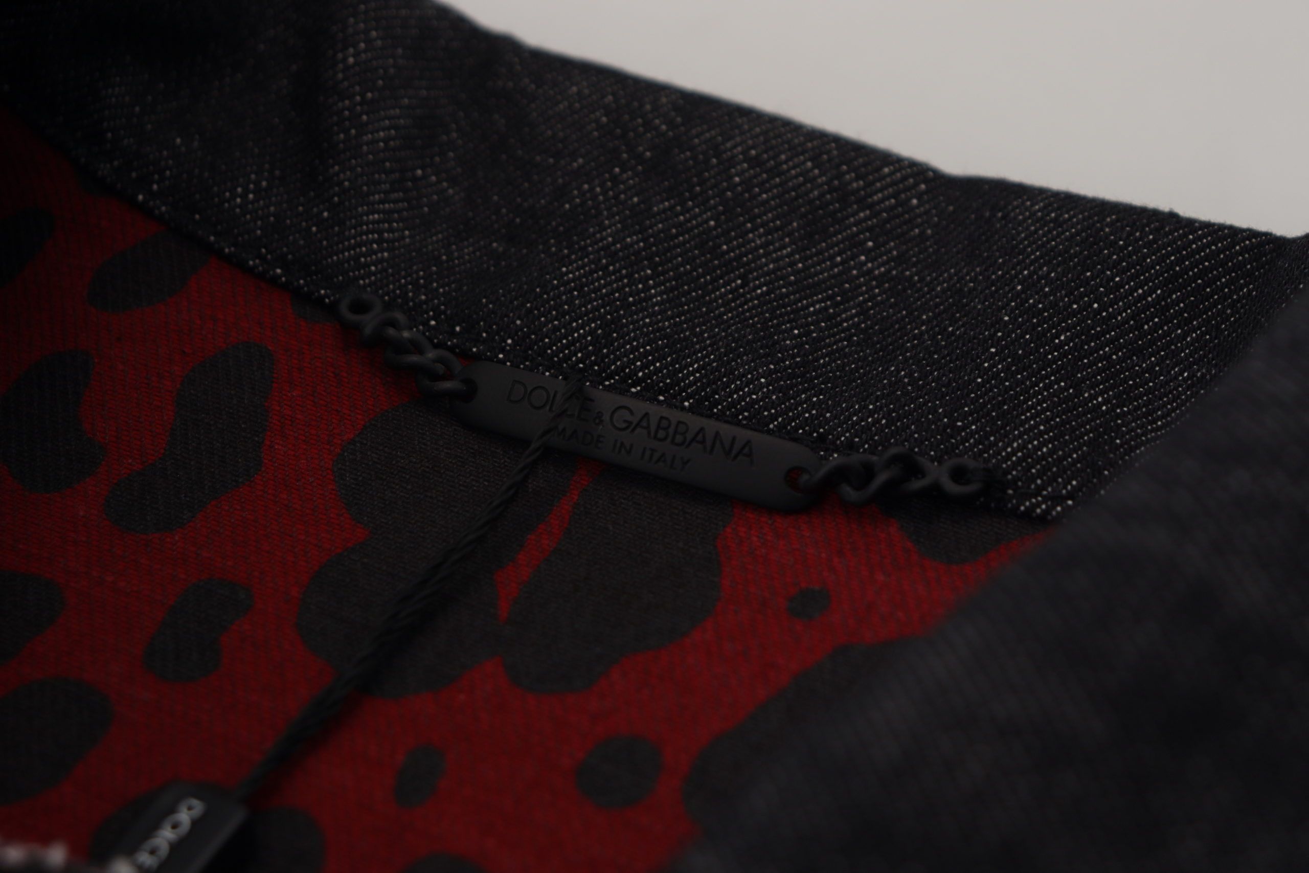 Black Cotton Full Button Denim Jacket