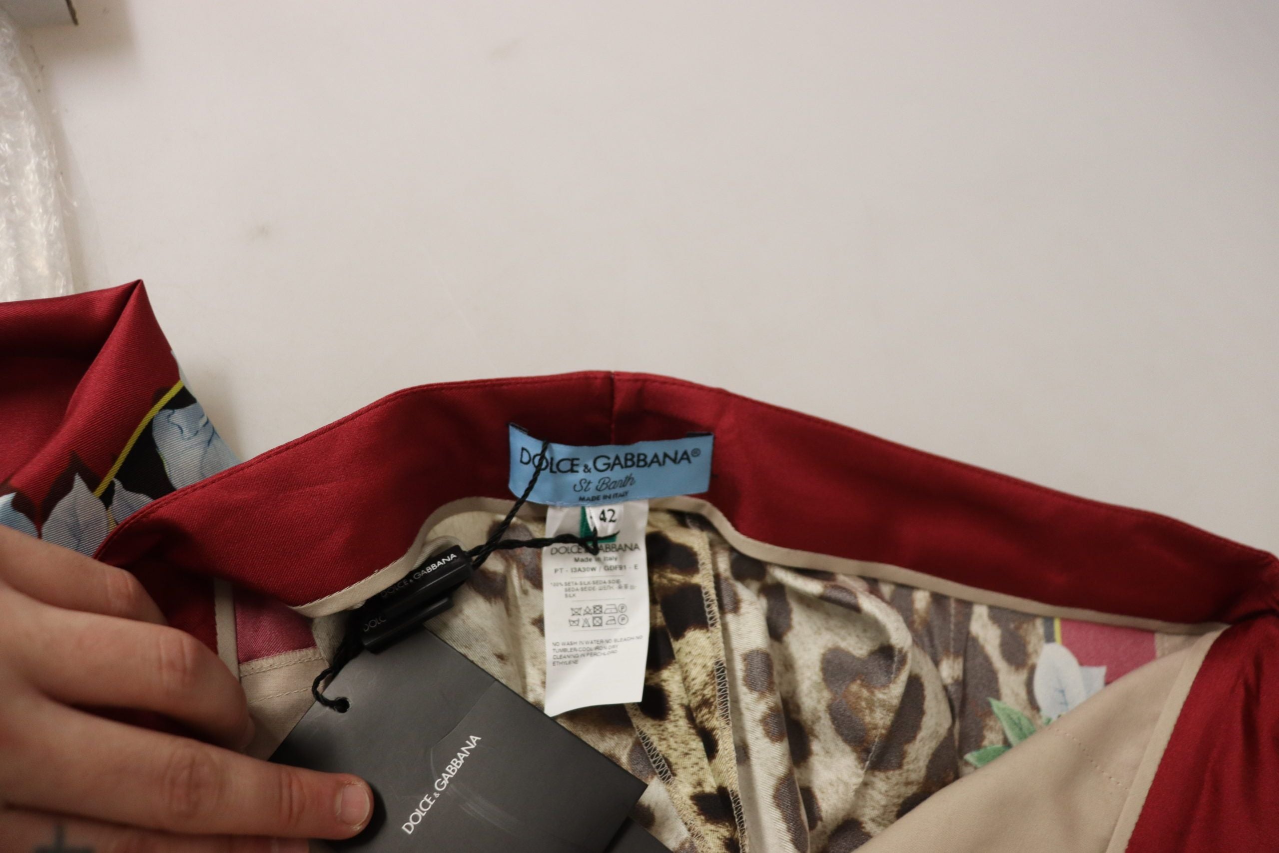 Multicolor Leopard Flora Printed Mid Waist Trouser Pants