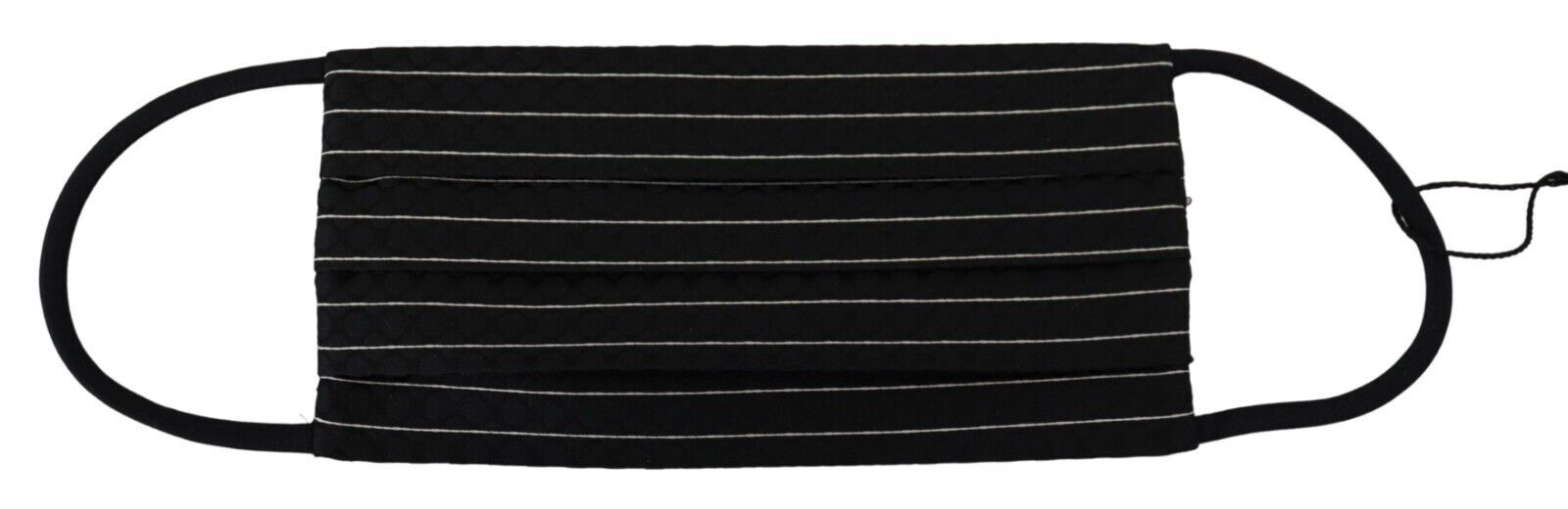 Black White Stripes Elastic Ear Strap One Size Face Mask