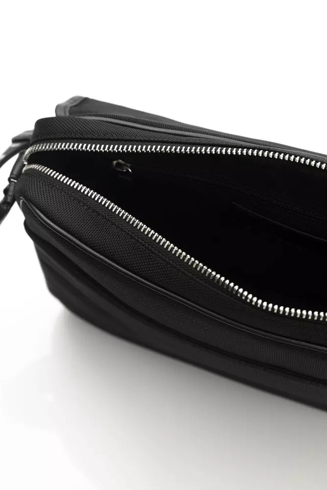 Black Nylon Women Crossbody Bag