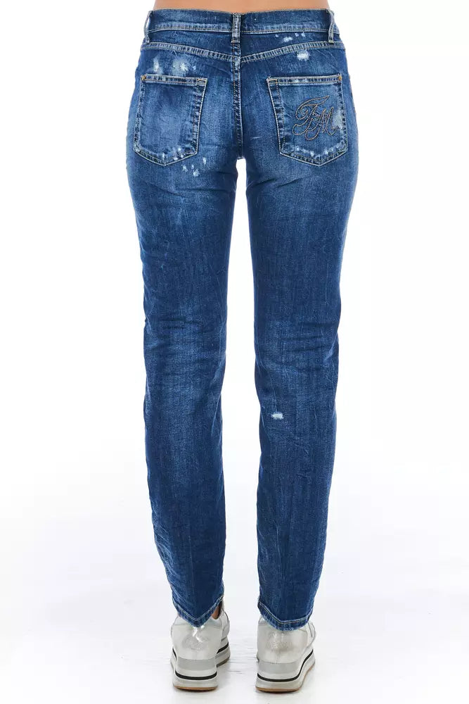 Blue Cotton Women's Jeans