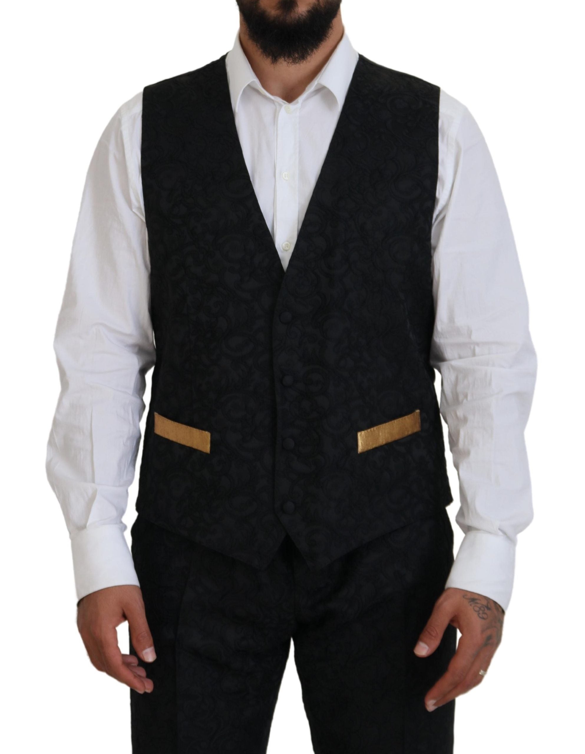 Black Gold Fantasy Tuxedo Slim Fit Suit