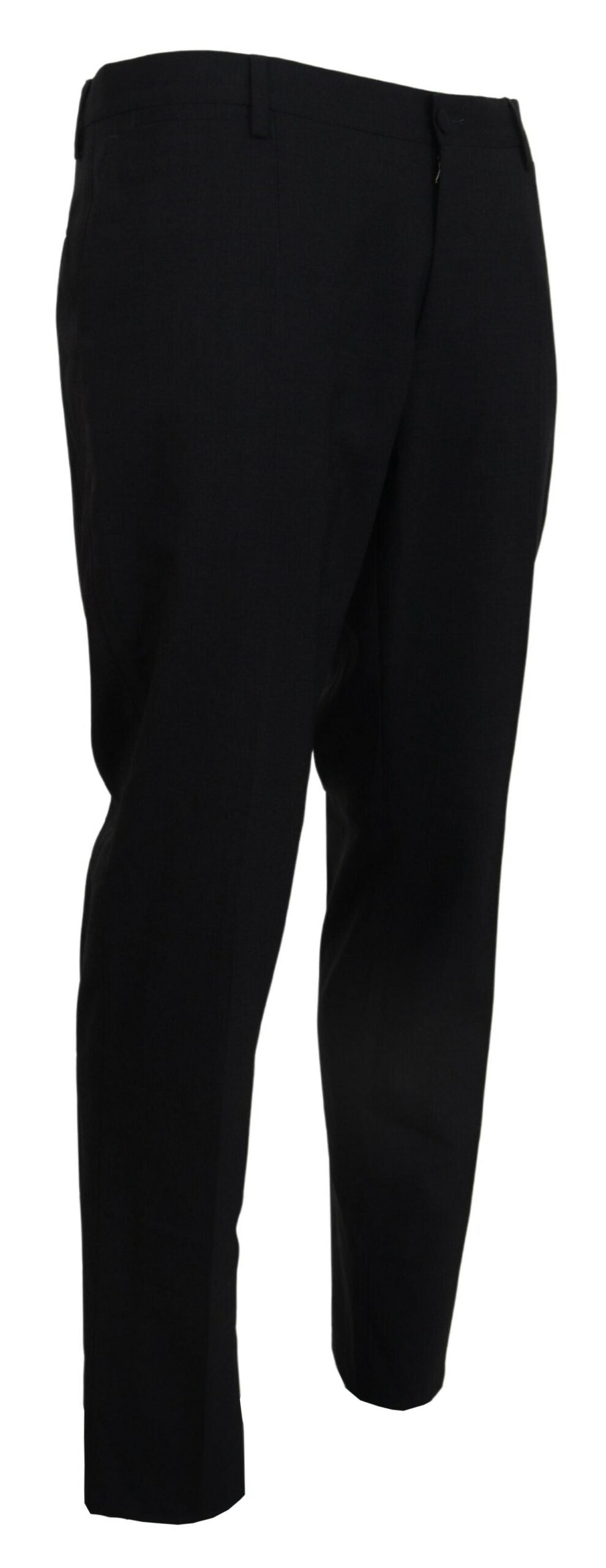 Gray Wool Stretch Dress Formal Slim Fit Pant