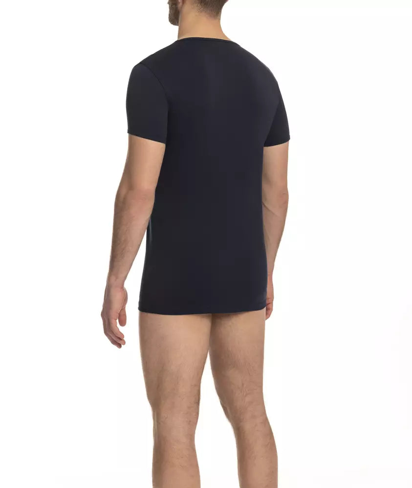 Blue Cotton Men's T-Shirt