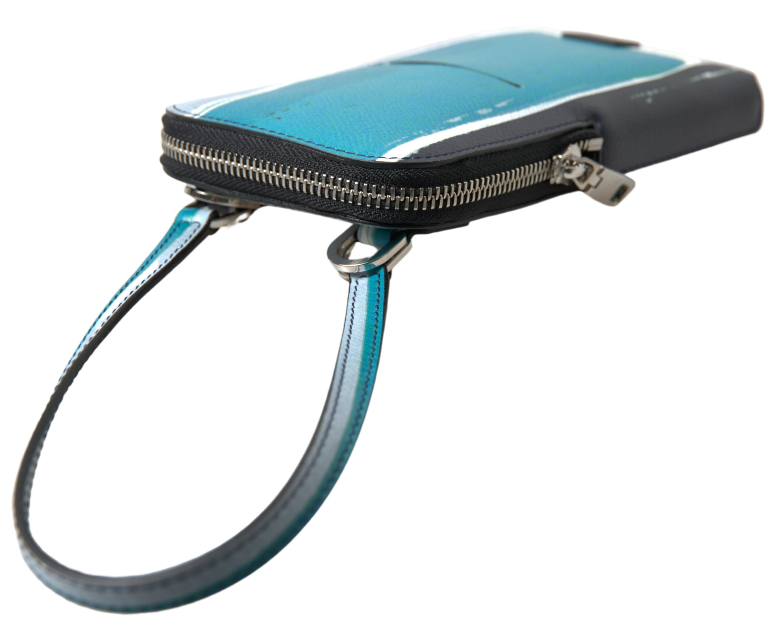 Blue Leather Purse Crossbody Sling Phone Bag Unisex