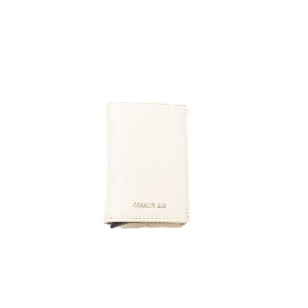 Beige Calfskin Men Wallet