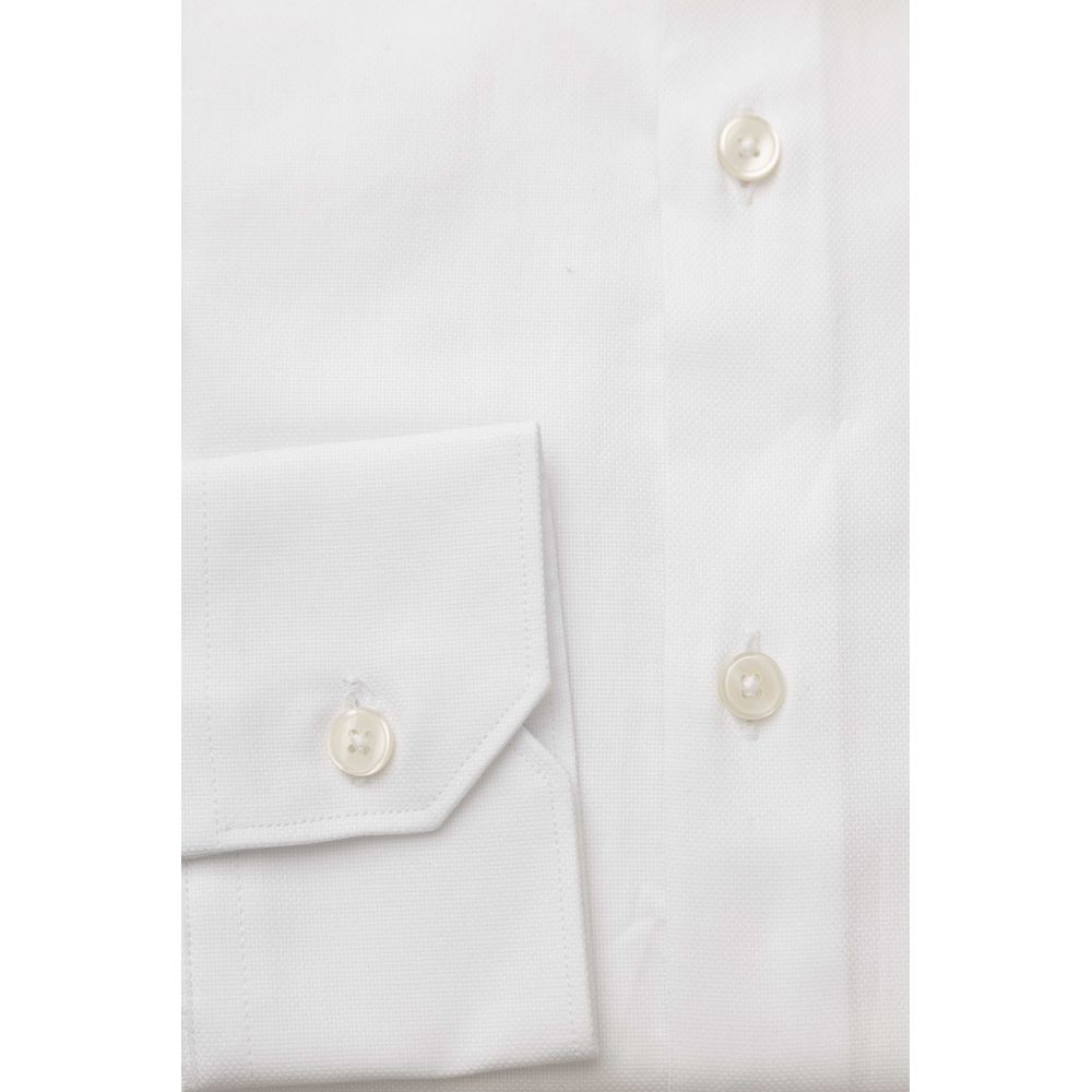 White Cotton Men's Classic Shirt