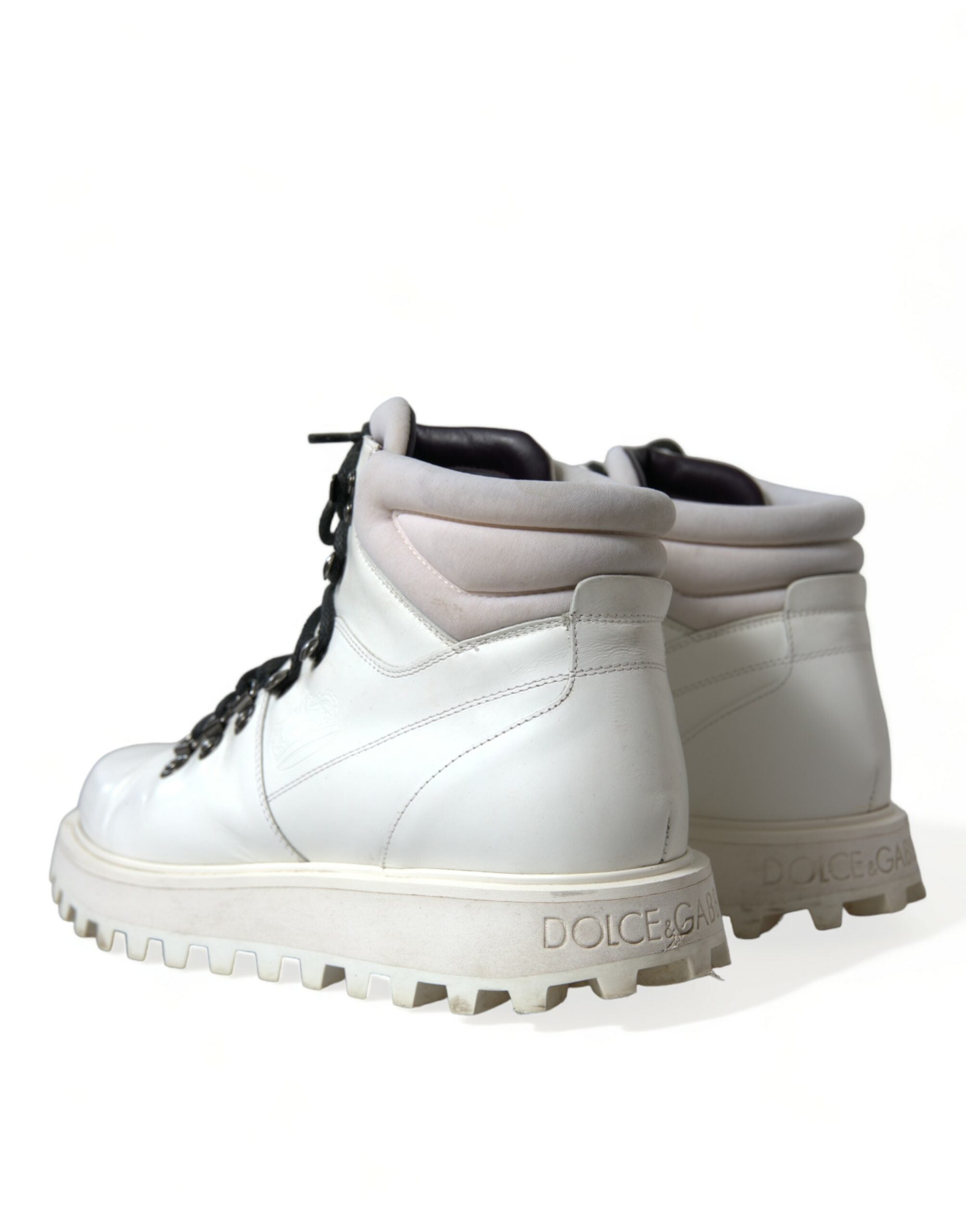 White Vulcano Trekking Ankle Boots Shoes