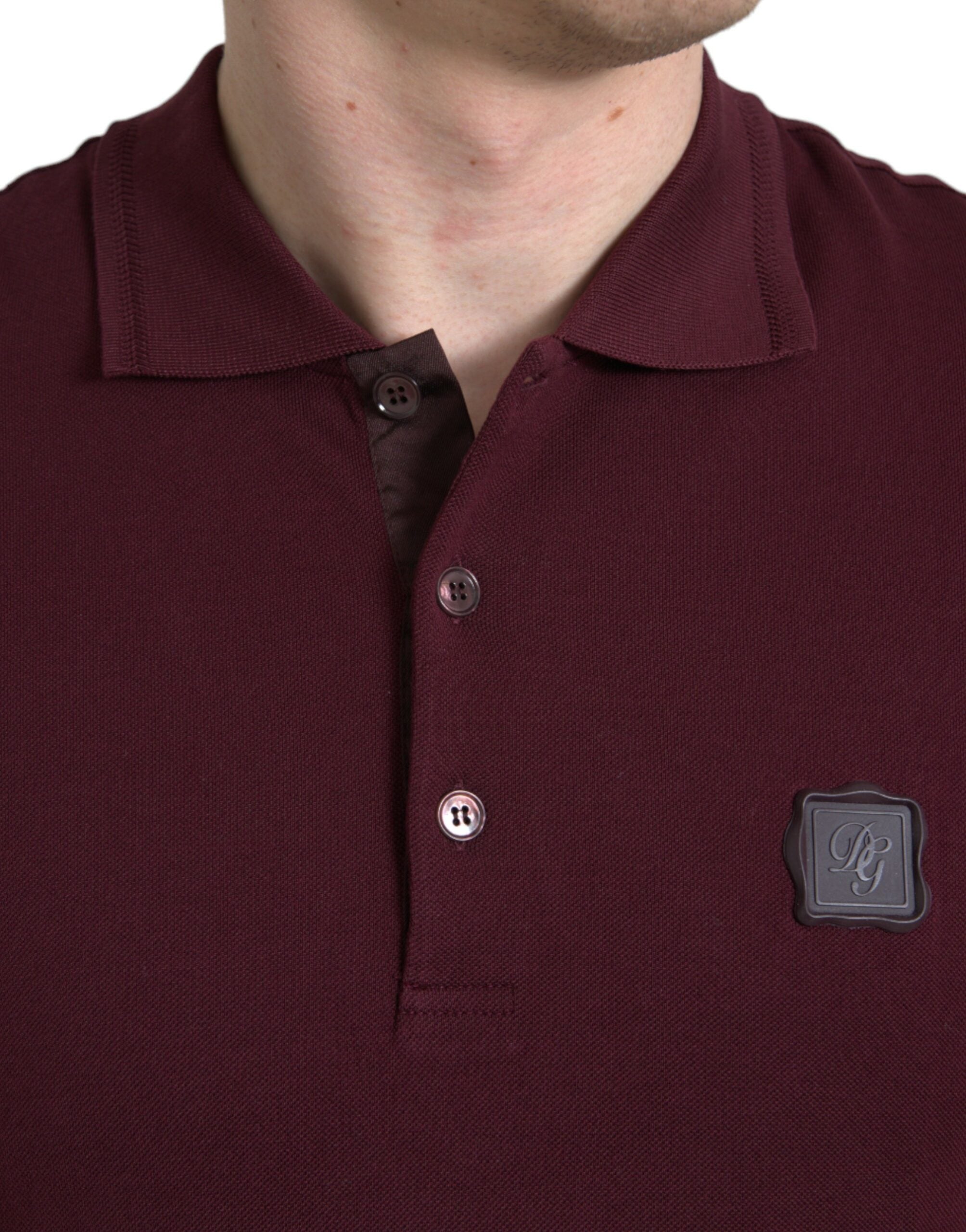 Maroon Collared Short Sleeves Polo T-shirt