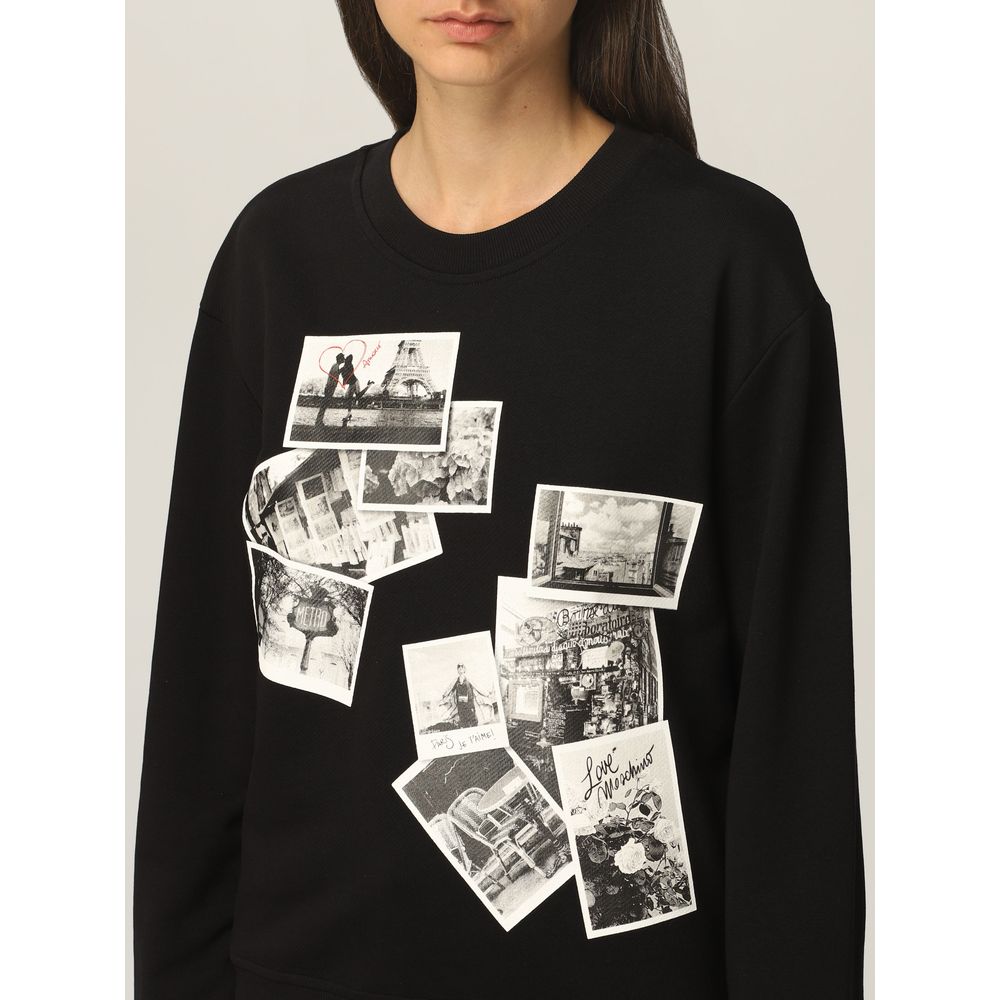 Black Cotton Women Sweater