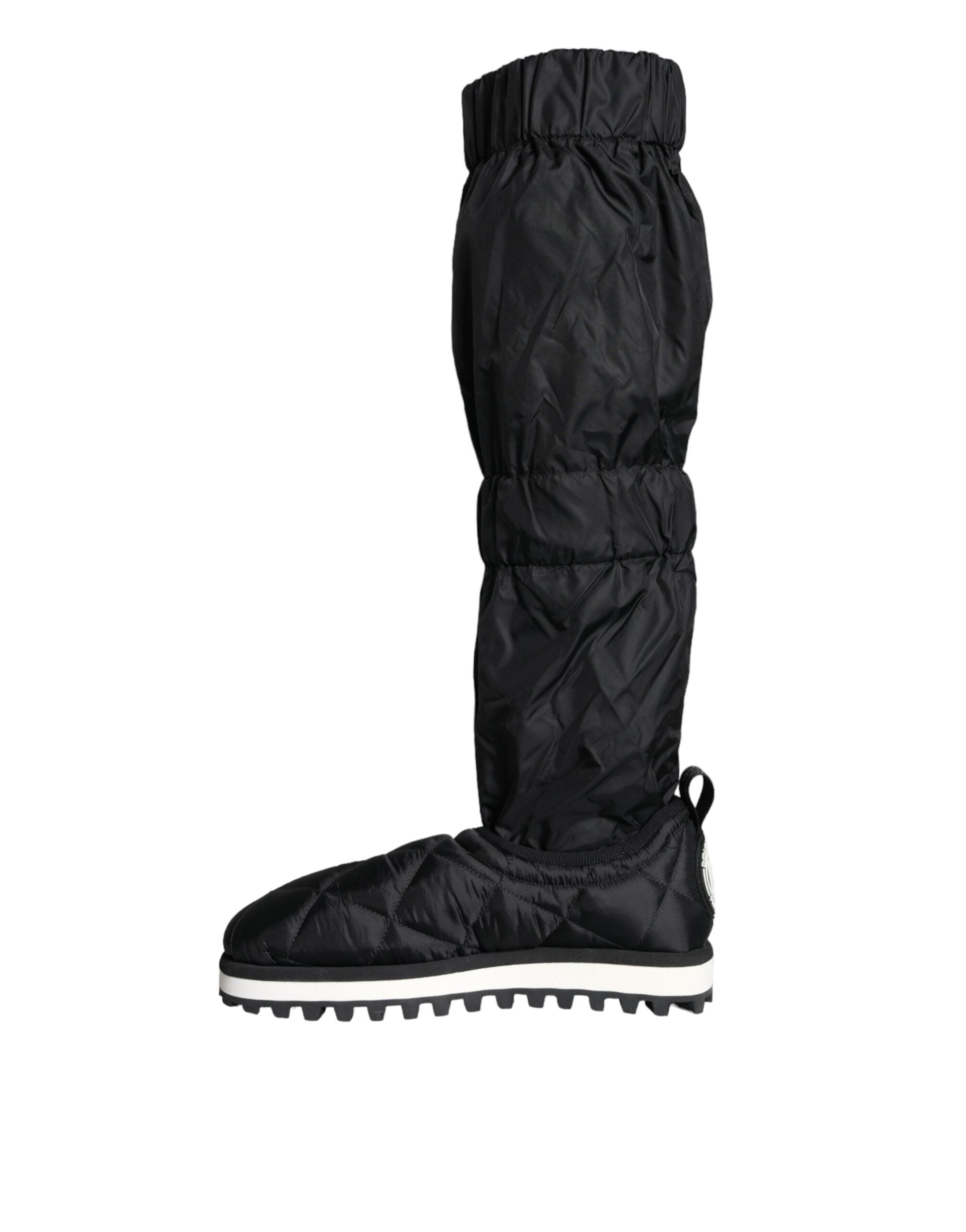 Black Quilted High Top Boots Sneakers Shoes