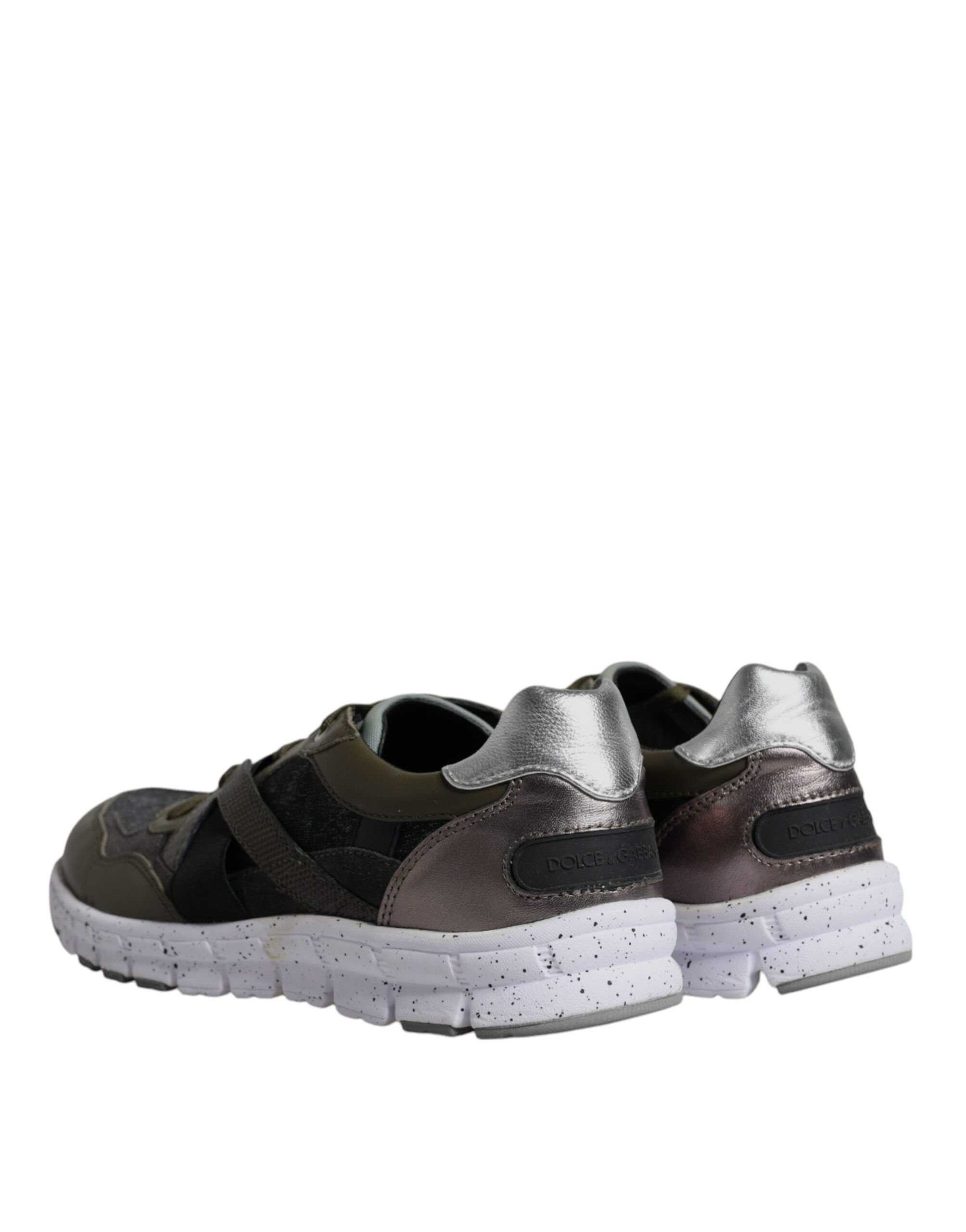 Multicolor Canvas Leather Low Top Sneaker Shoes