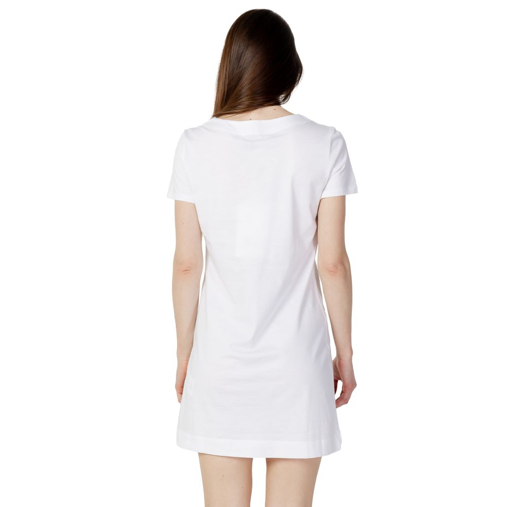 White Cotton Short Dress