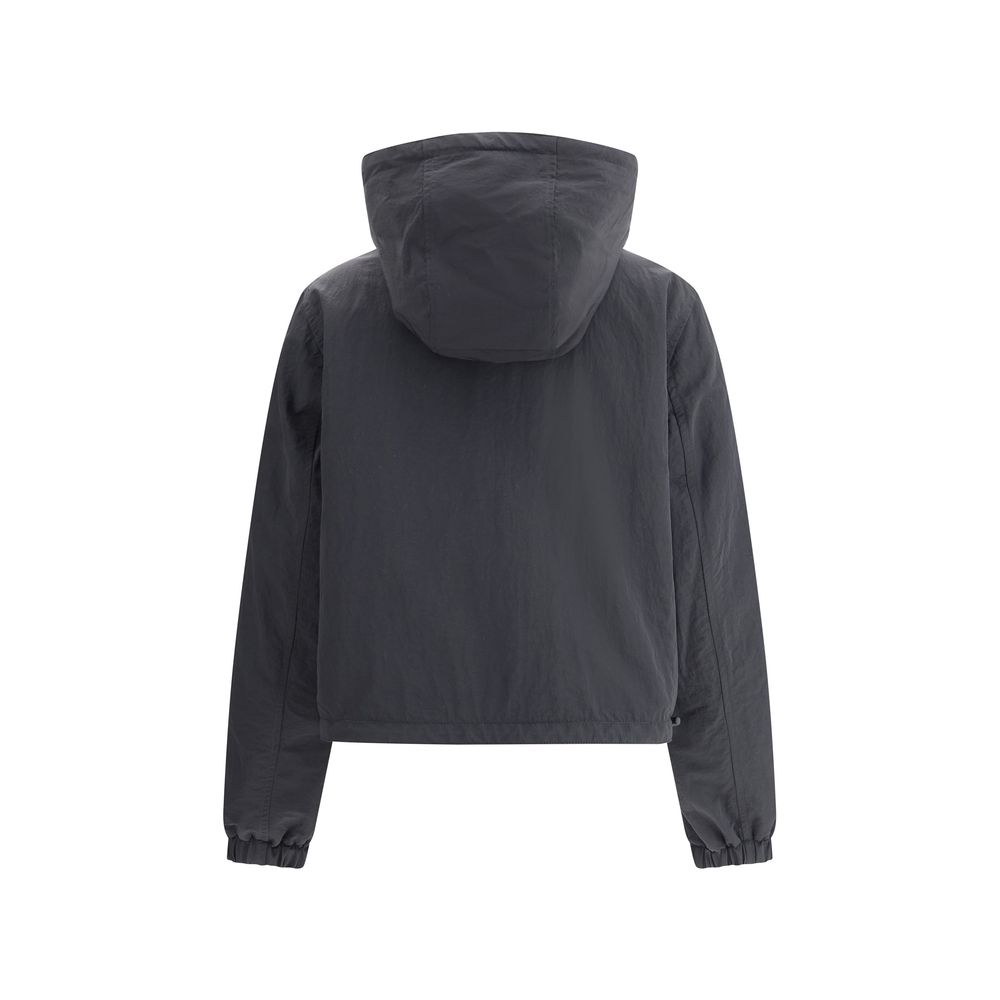 Brown Polyester Shell Jacket