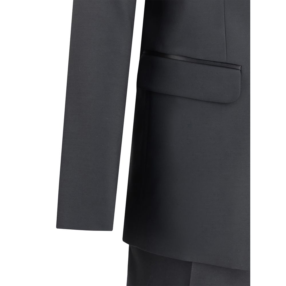 Black Fleece Wool Two-Piece Suit