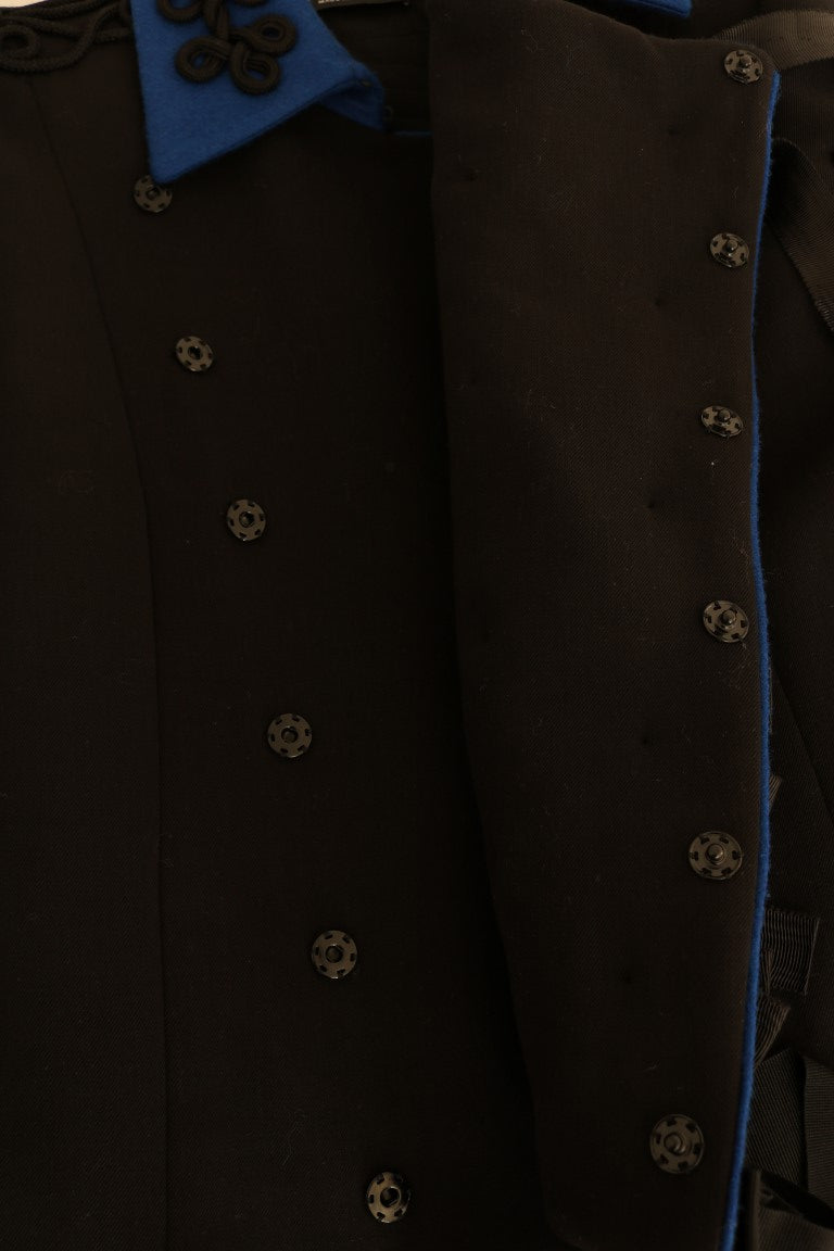 Black Wool Trench Jacket