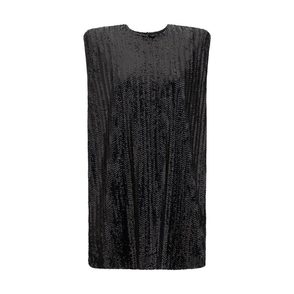 Black Polyester Cocktail Dress
