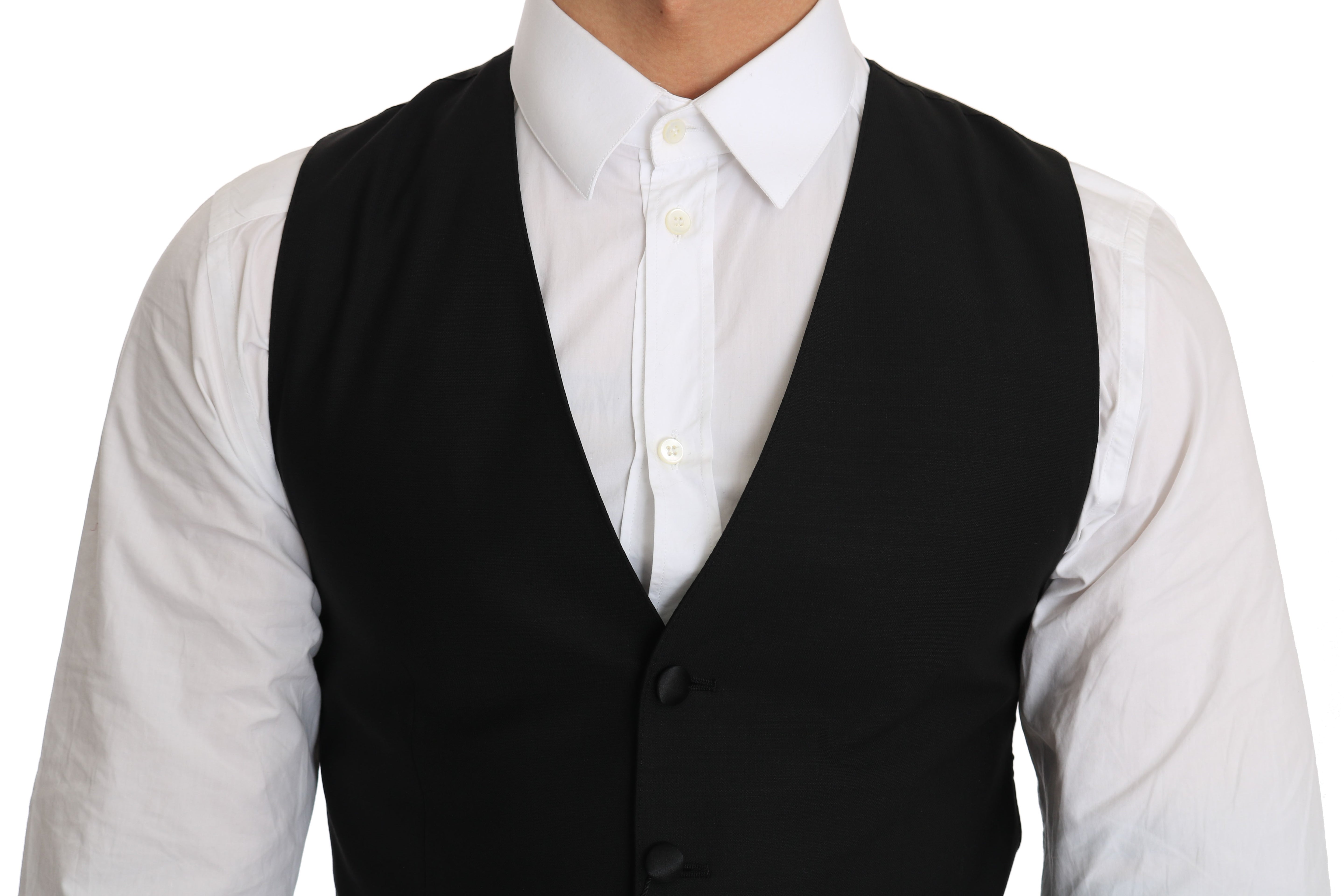 Black Wool Dress Waistcoat