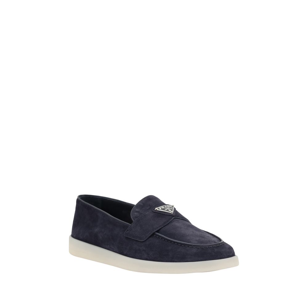 Blue Rubber Slip-On Loafers
