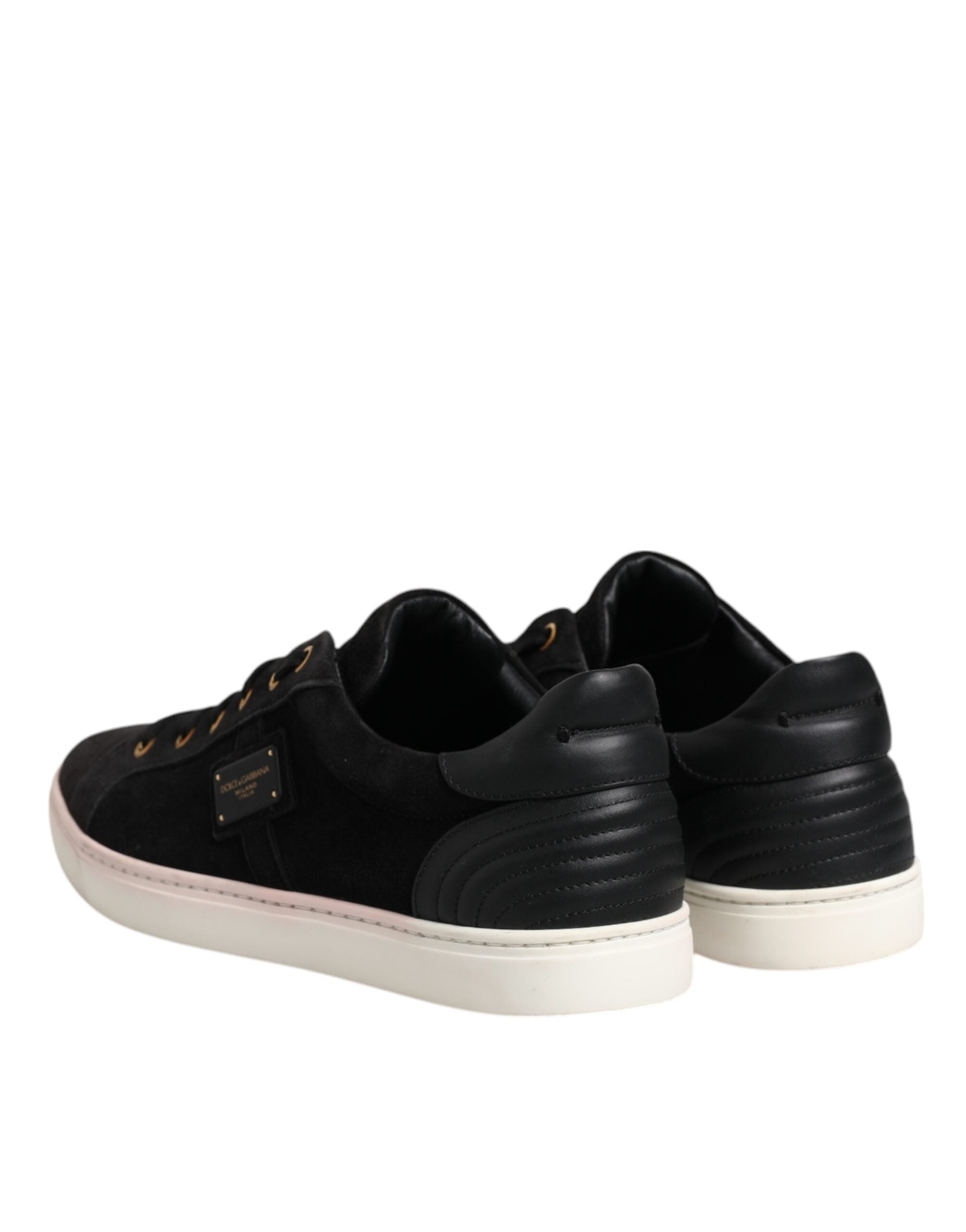 Black Logo Suede Leather Men Sneakers Shoes