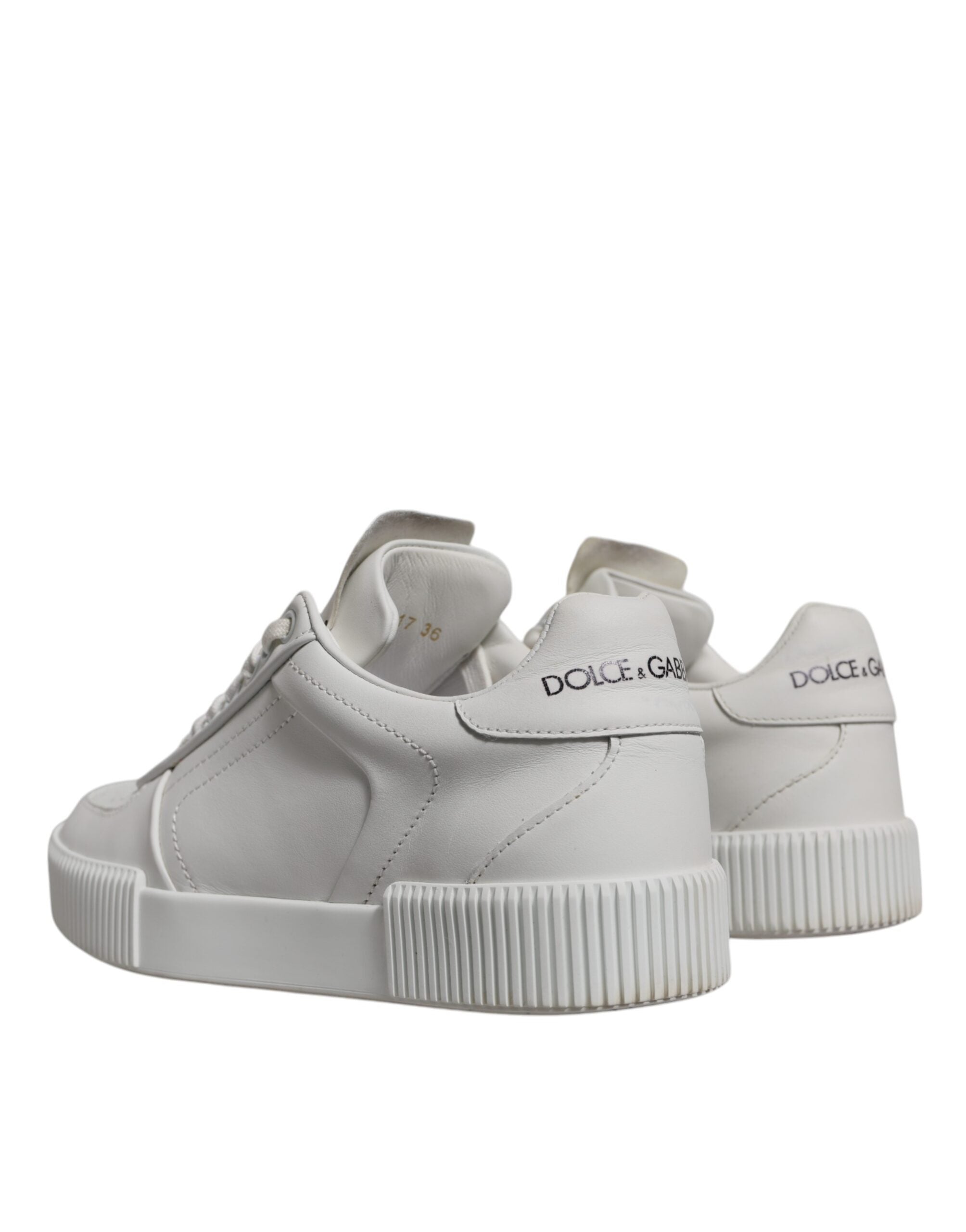 White Miami Leather Low Top Sneakers Shoes