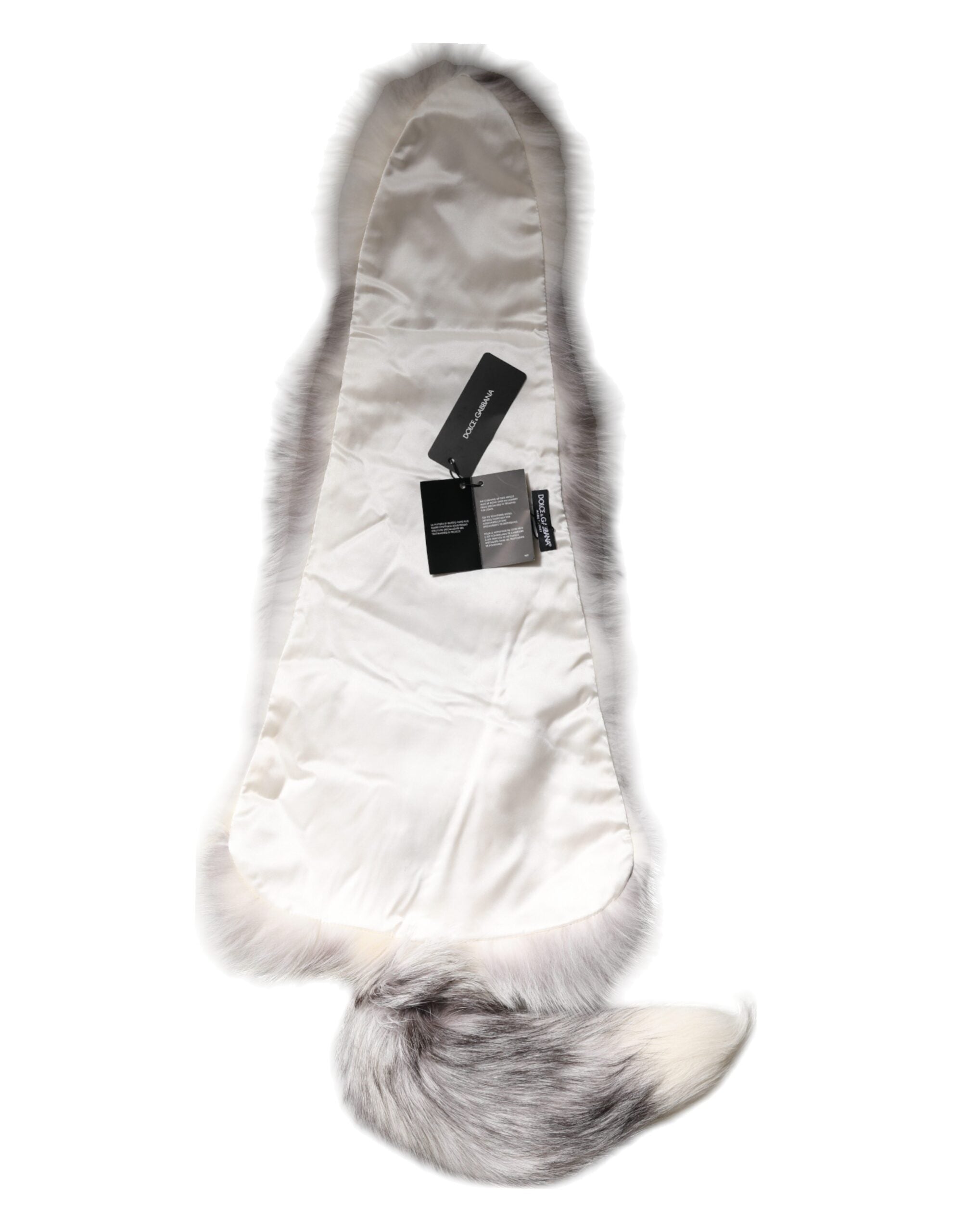 White Fox Fur Neck Wrap Warmer Winter Scarf