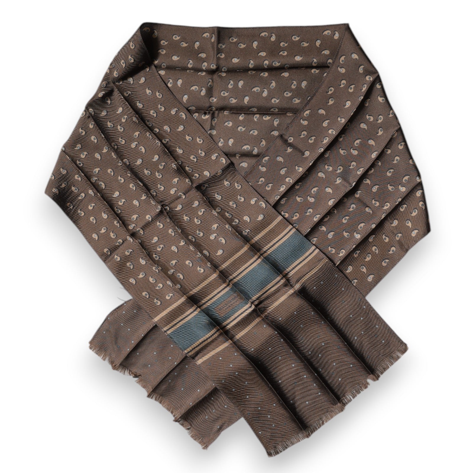Brown Fantasy Silk Neck Wrap Shawl Scarf