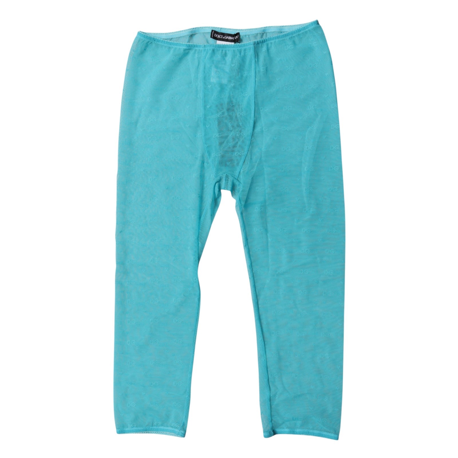 Blue Logo Lace Lingerie Cropped Tight Underwear