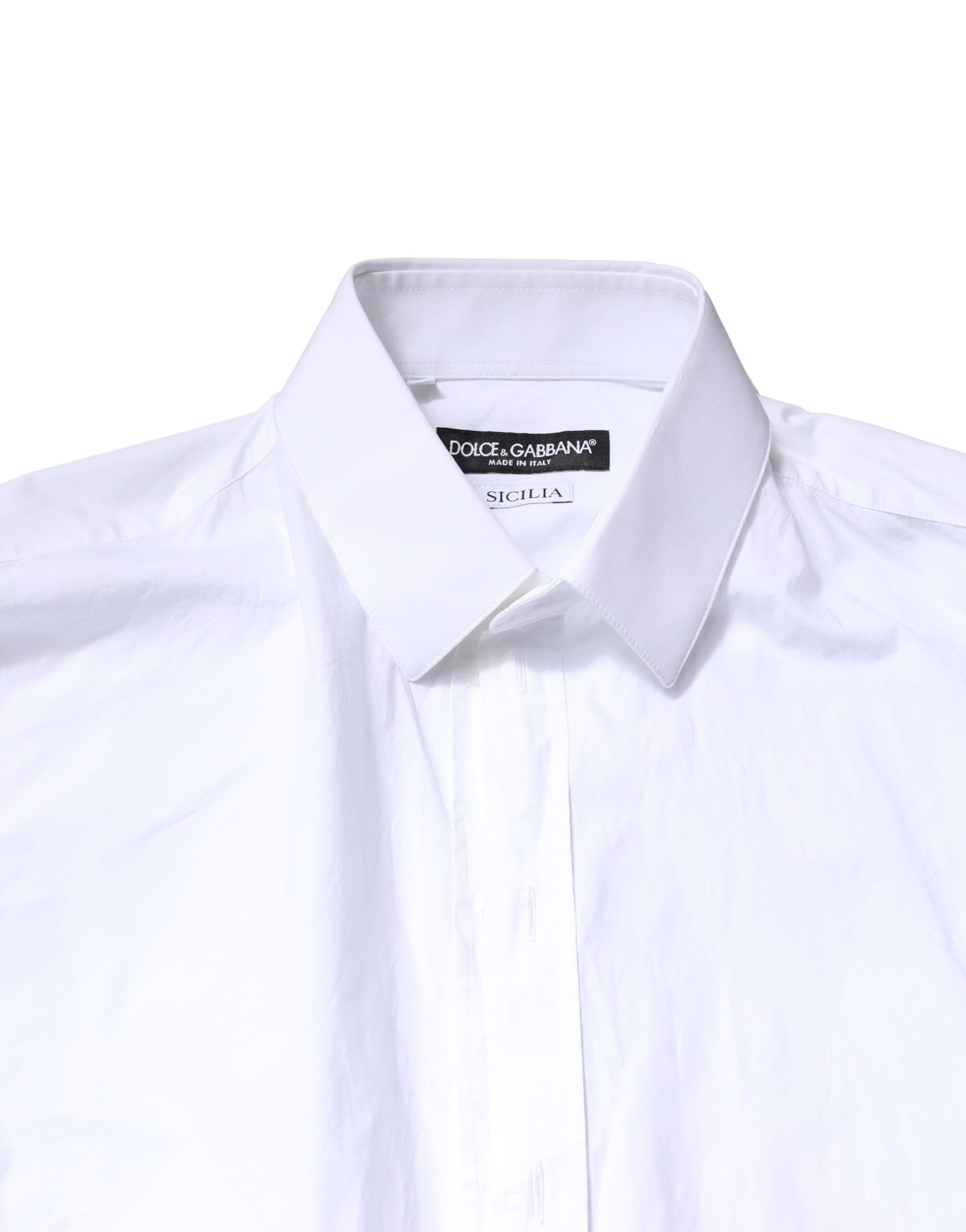 White SICILIA Cotton Formal Men Dress Shirt