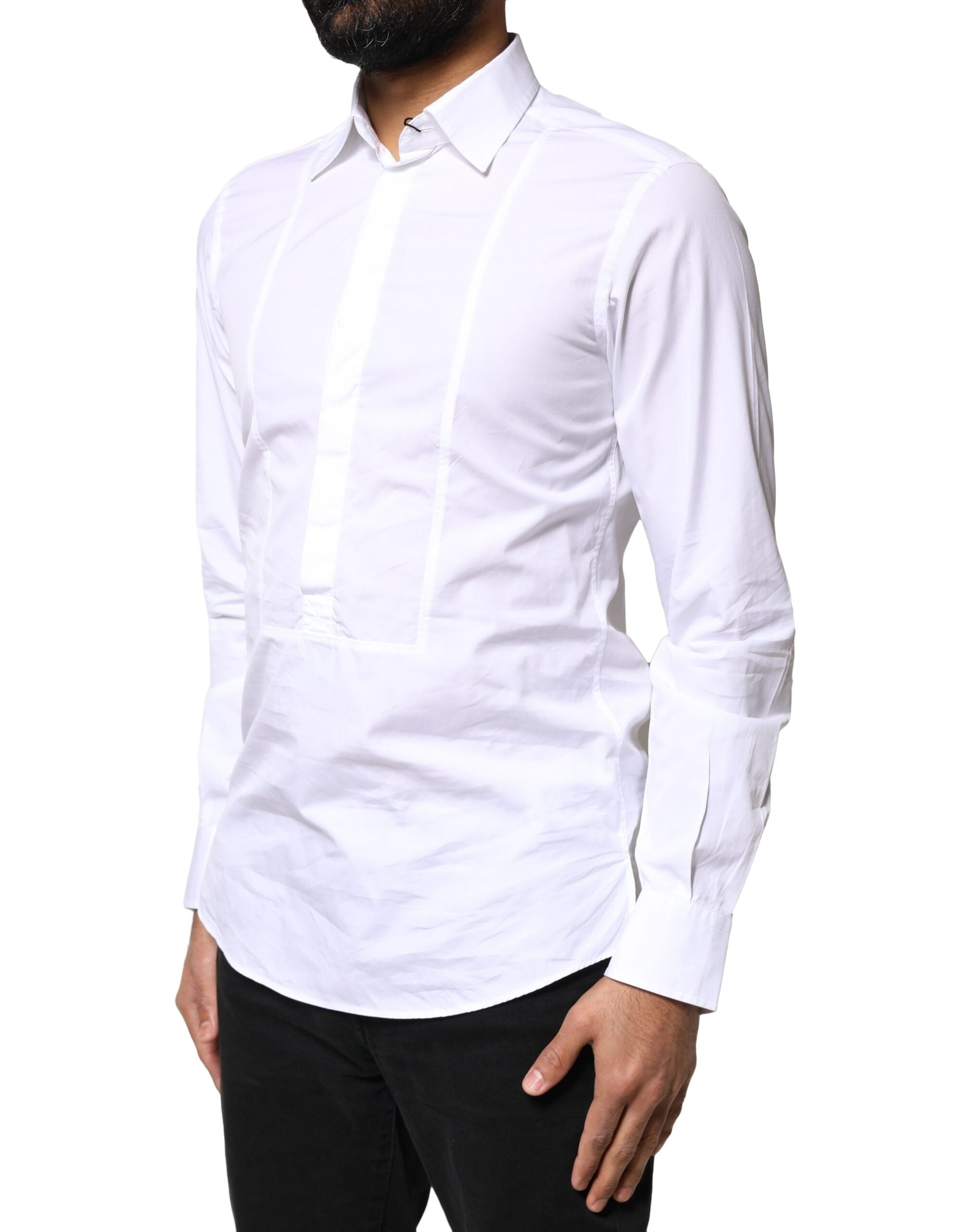 White Cotton Long Sleeves Formal Dress Shirt