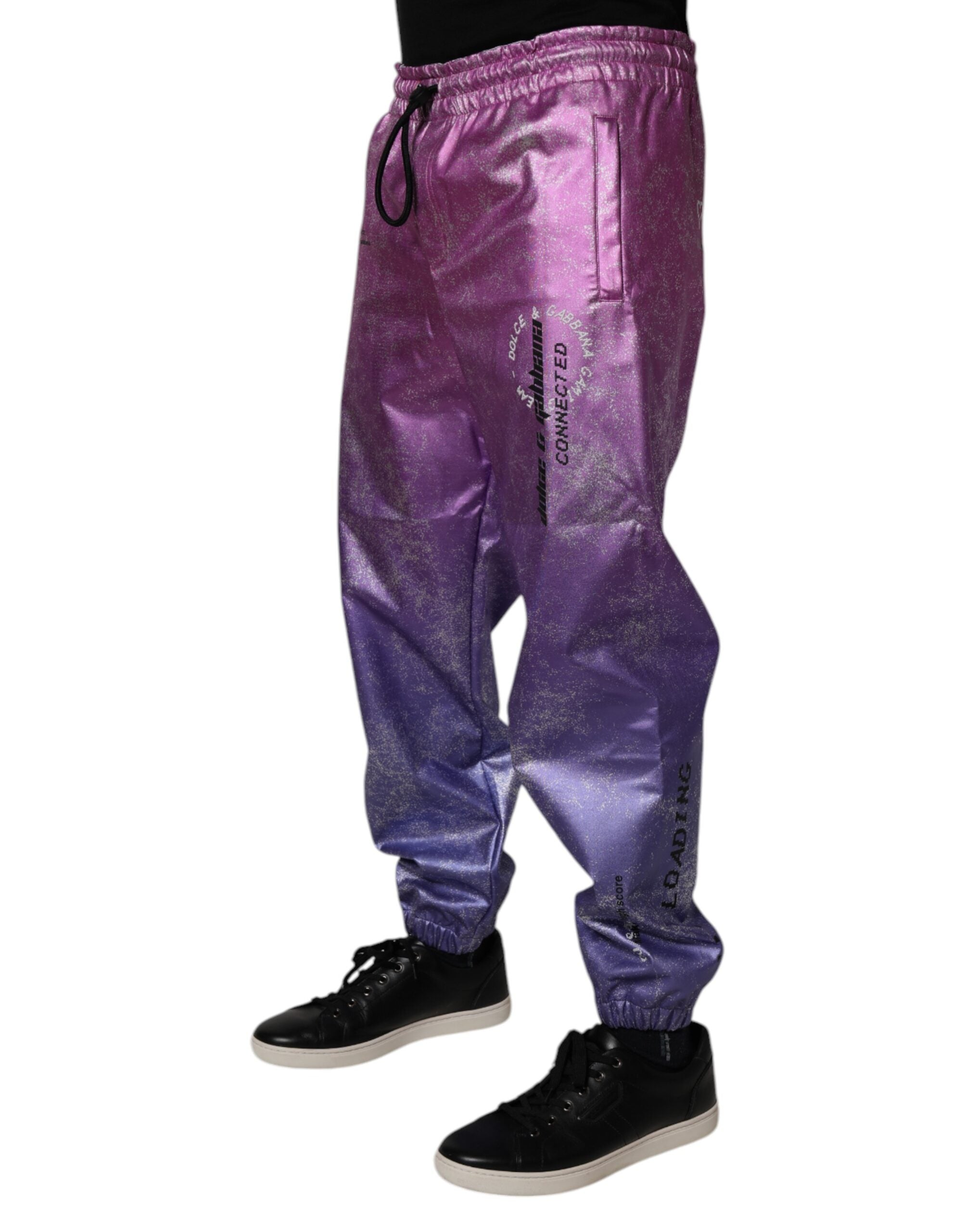 Pink Purple Two Tone Jogger Sweatpants Pants