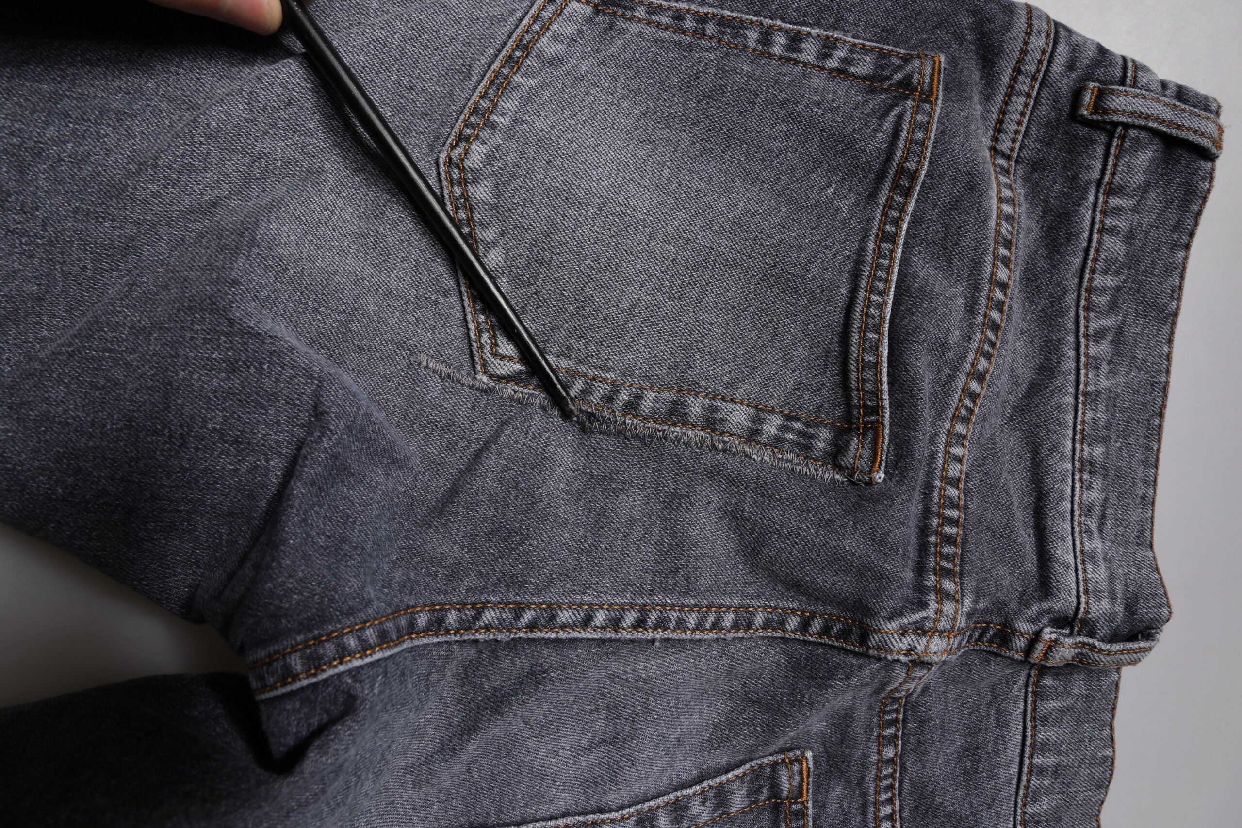 Dark Gray Cotton Stretch Skinny Denim Jeans