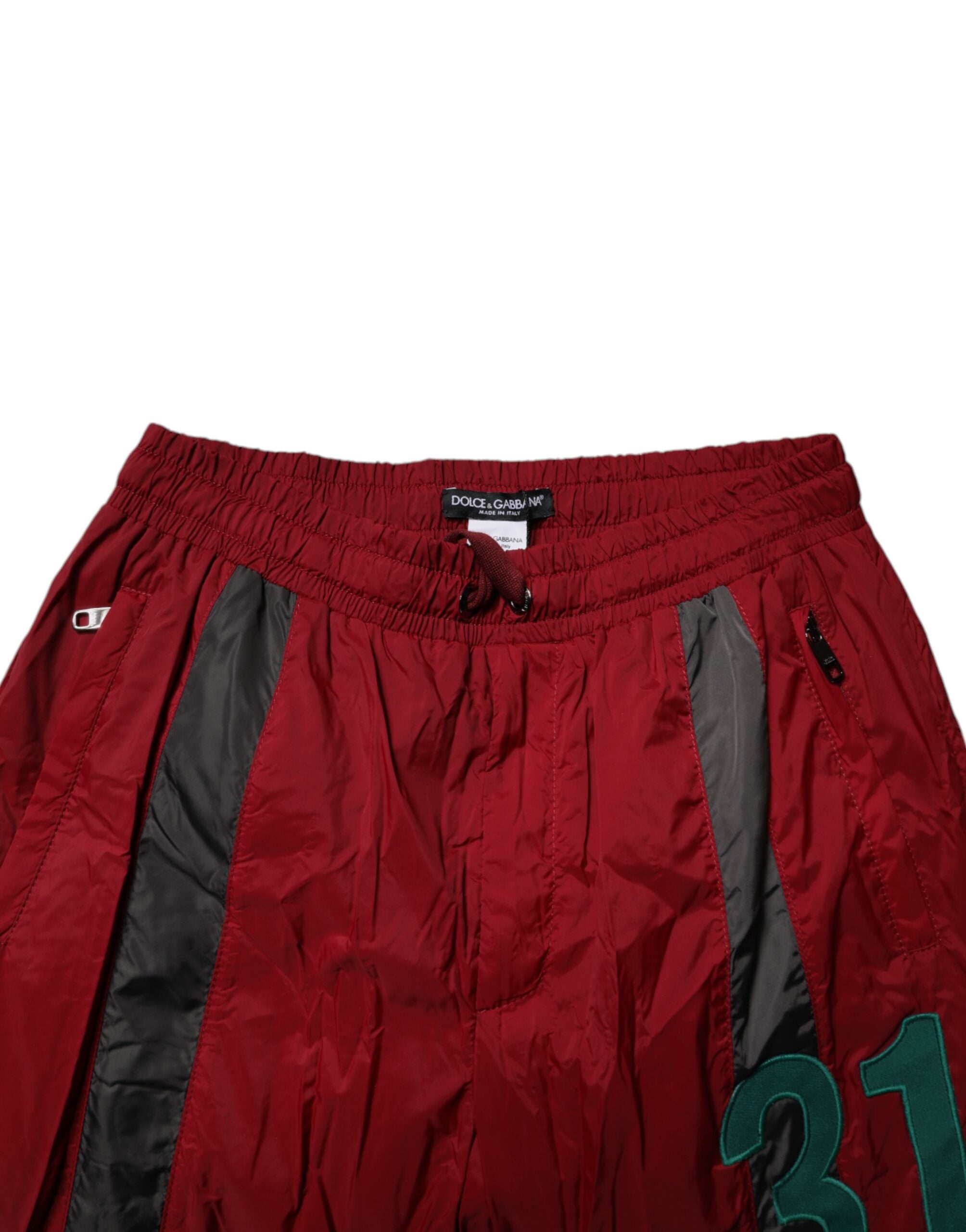 Maroon Nylon Men Jogger Sweatpants Pants
