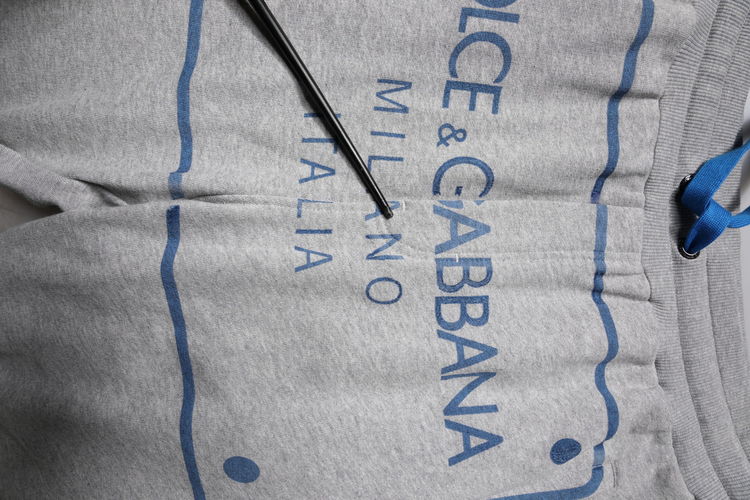 Gray Logo Cotton Men Jogger Sweatpants Pants