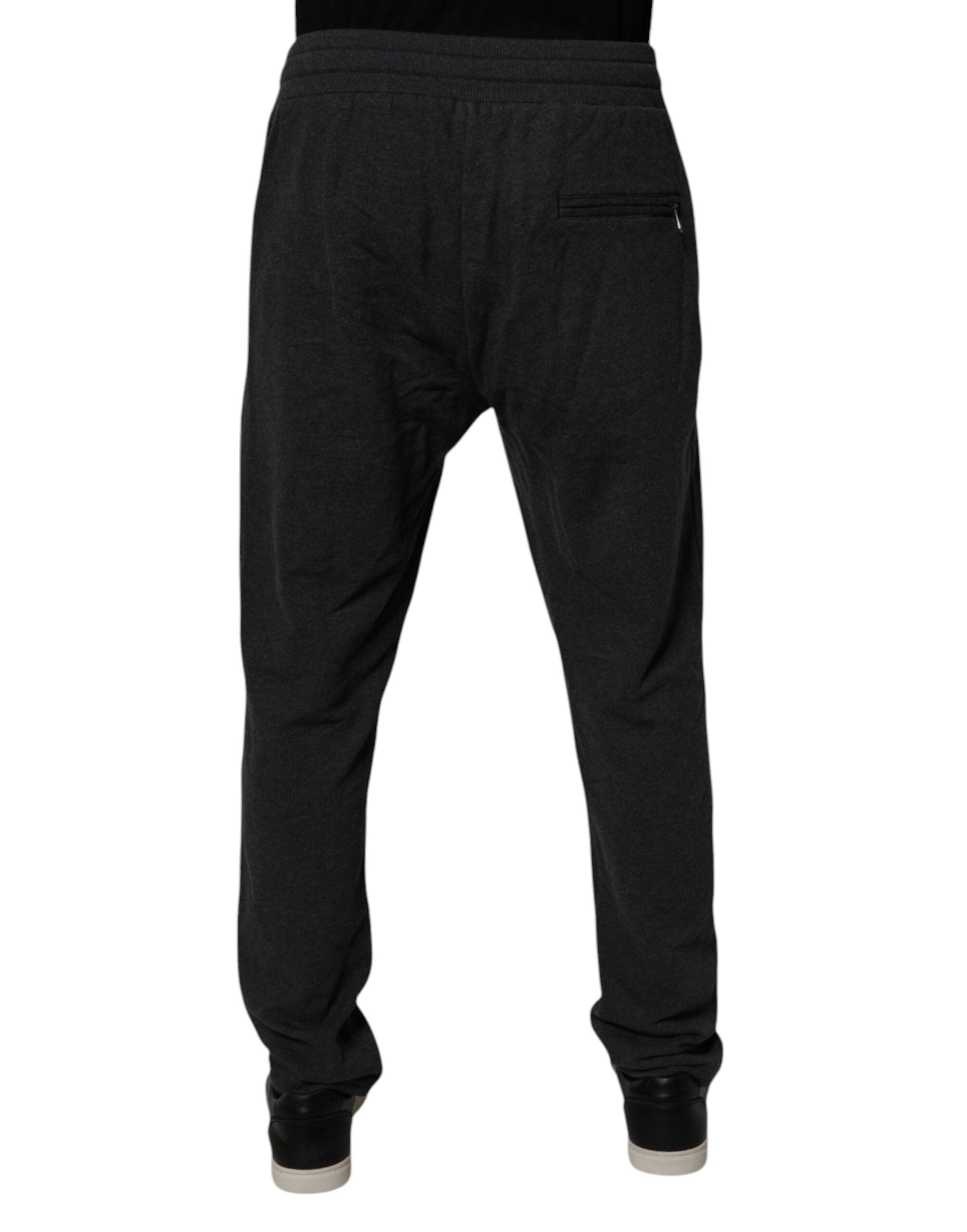Dark Gray Logo Cotton Jogger Sweatpants Pants