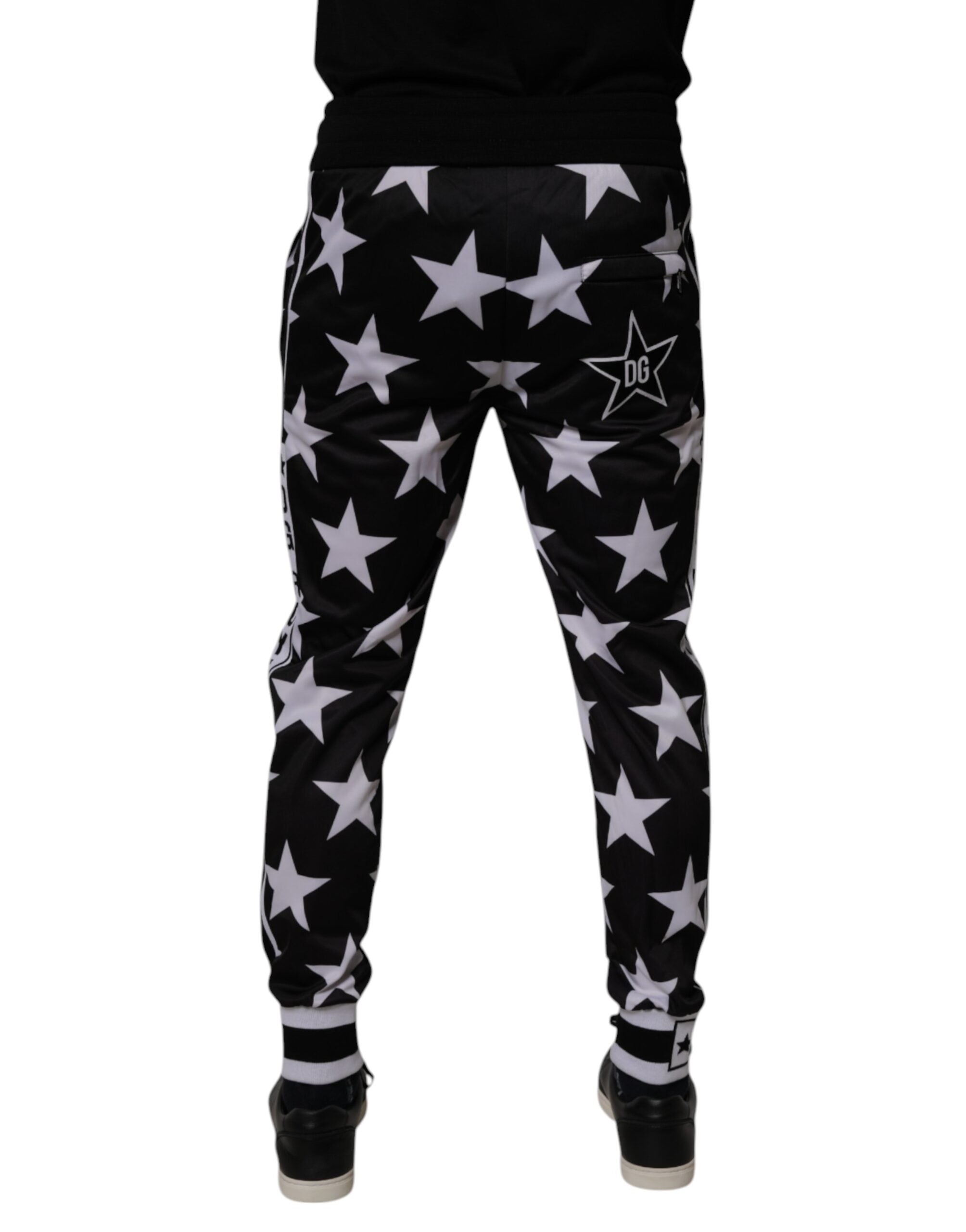 Black White Stars Jogger Men Sweatpants Pants